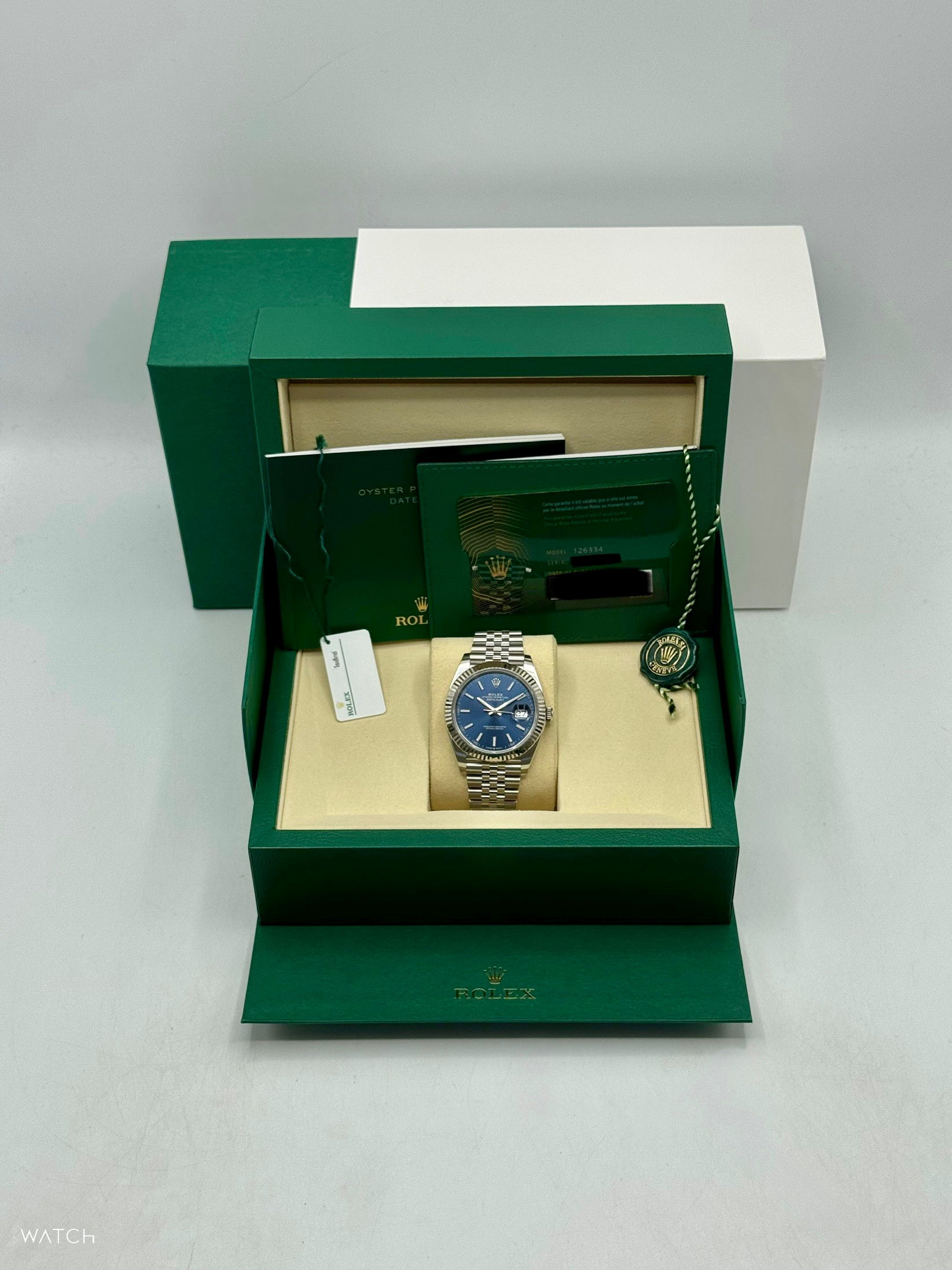 NEW 2025 Rolex Datejust 41mm 126334 Stainless Steel Jubilee Blue Dial - MyWatchLLC