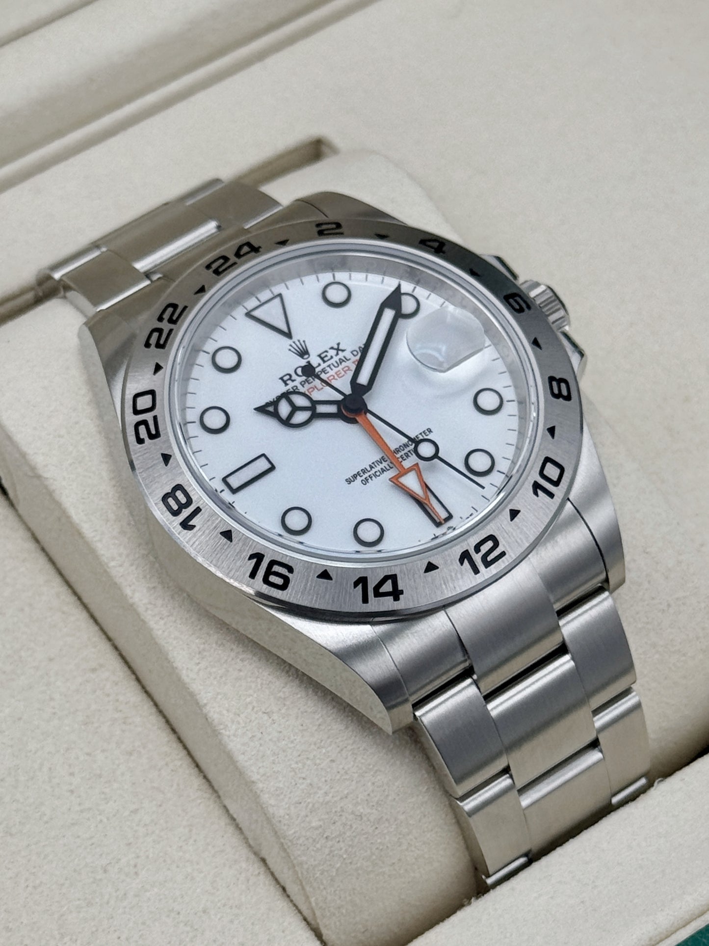 NEW 2026 Rolex Explorer II 42mm 226570 Stainless Steel Polar White Dial (NEW CARD AND STICKERED)