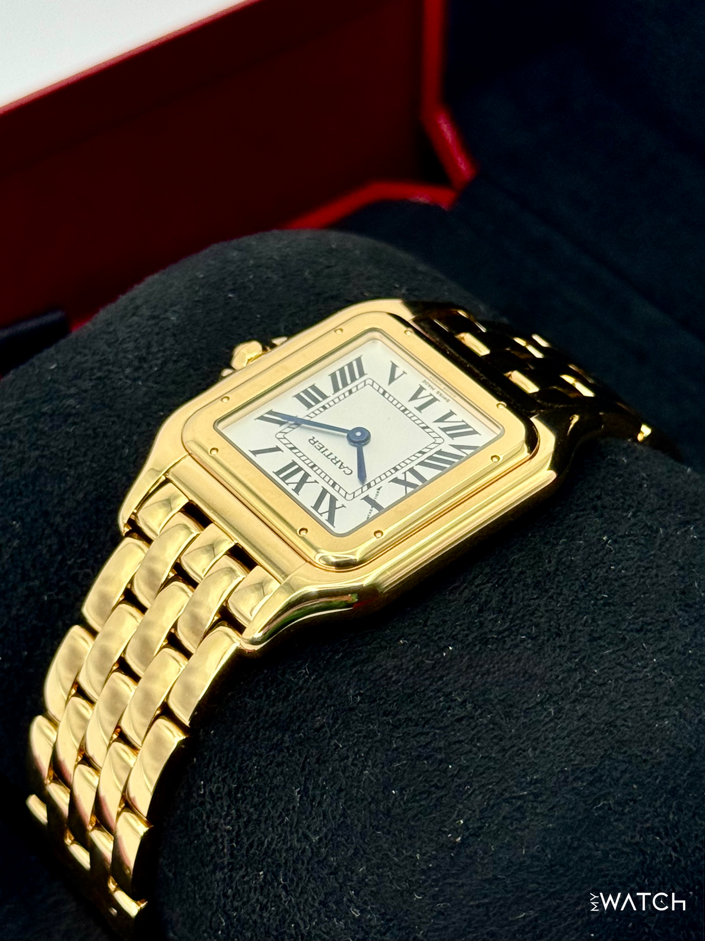 2025 Cartier Panthere De Cartier 31mm WGPN0051 Yellow Gold Silver Dial - MyWatchLLC