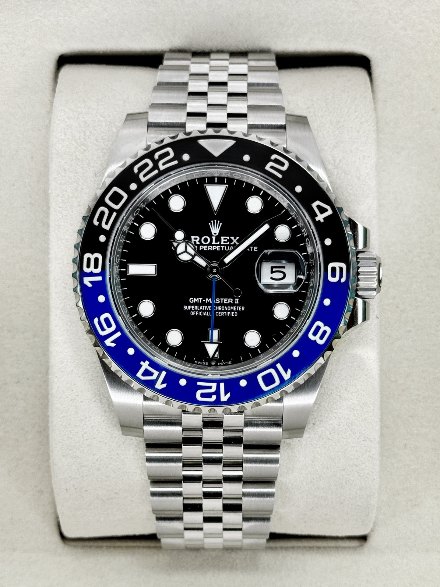 NEW 2026 Rolex GMT-Master II Batgirl 40mm 126710BLNR Jubilee (NEW STYLE CARD)