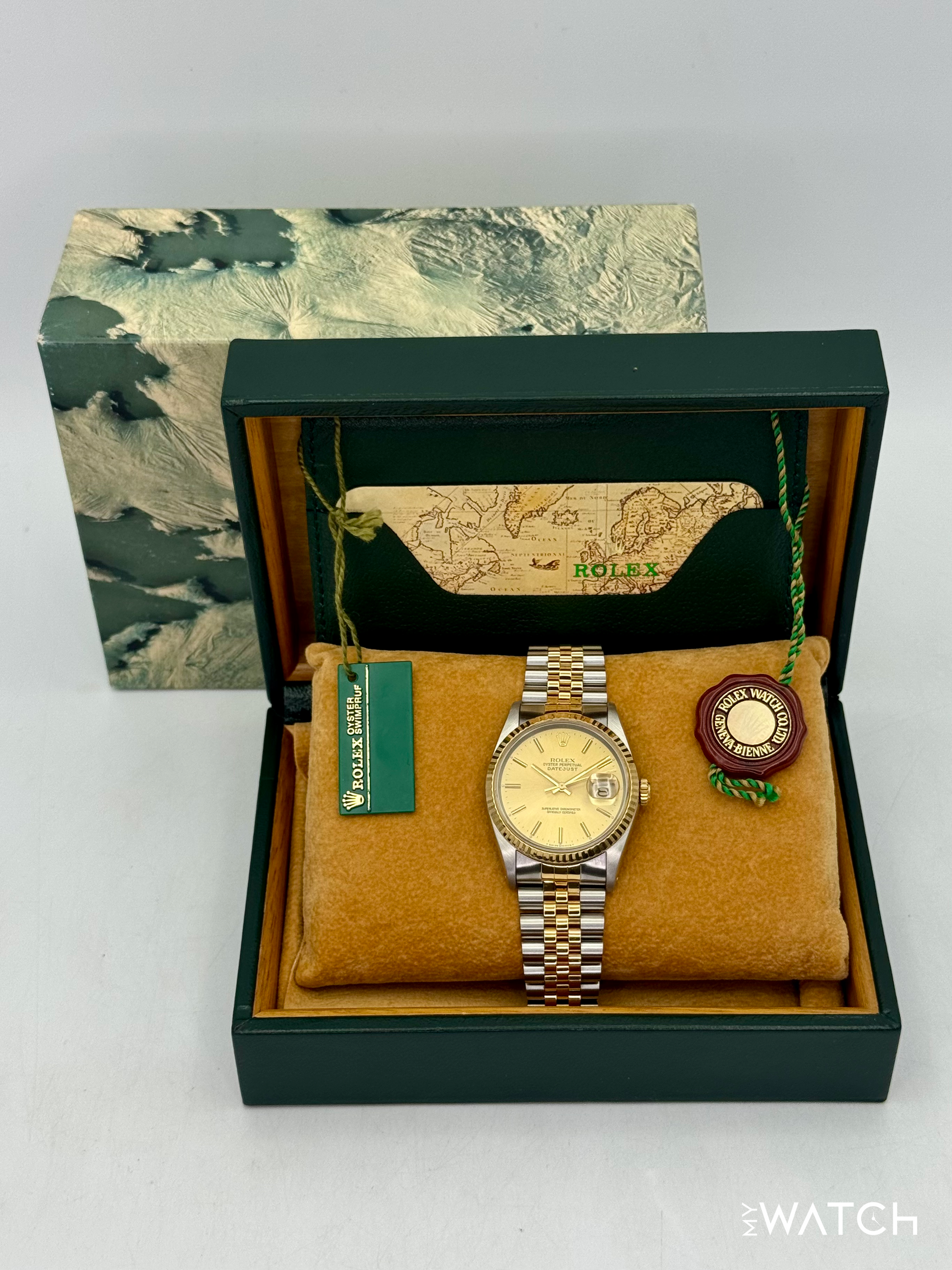 1991 Rolex Datejust 36mm 16233 Two-Tone Jubilee Champagne Dial - MyWatchLLC