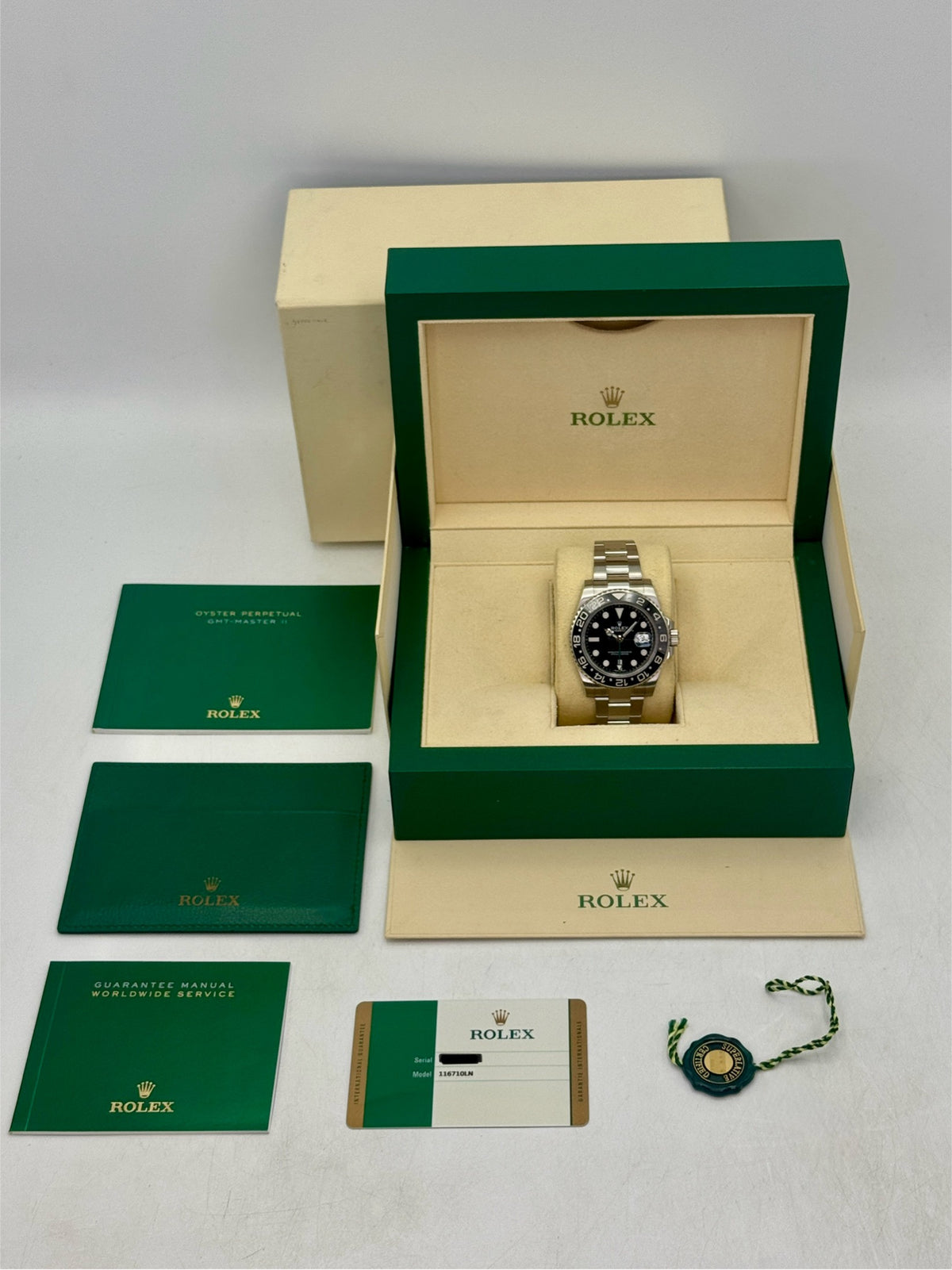 2018 Rolex GMT-Master II 40mm 116710LN Stainless Steel Black Dial