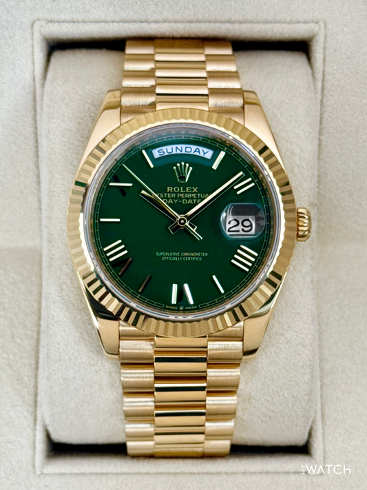 2022 Rolex Day-Date 40mm 228238 Presidential Green Dial - MyWatchLLC