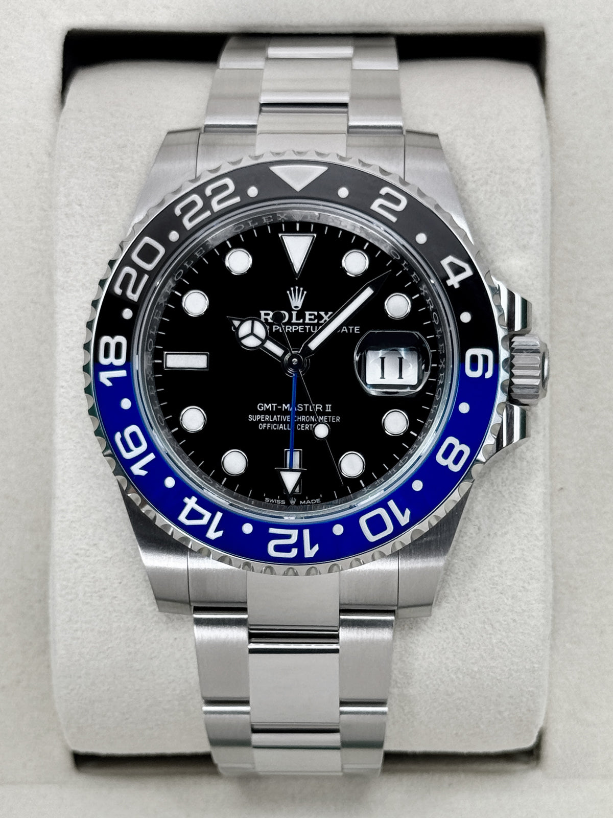 NEW 2026 Rolex GMT-Master II Batman 40mm 126710BLNR Oyster (NEW STYLE CARD)