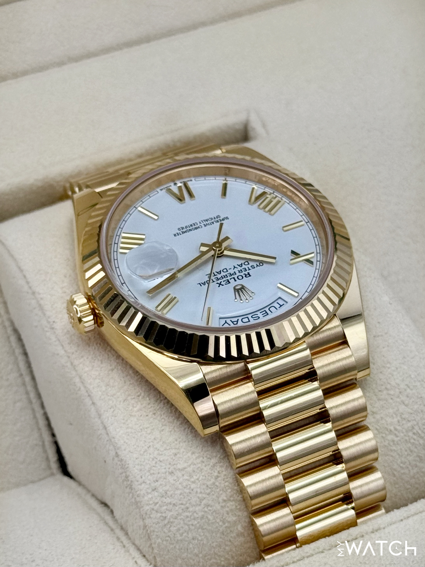 2024 Rolex Day-Date 40mm 228238 Presidential White Dial
