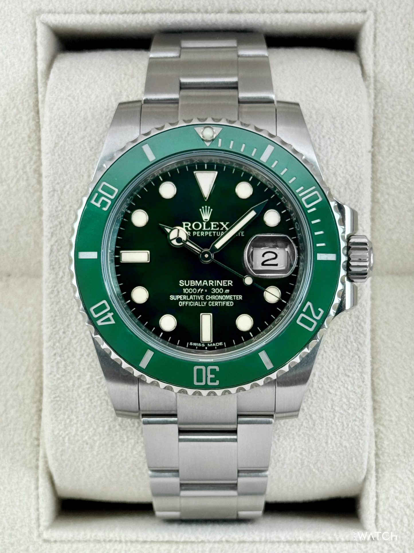 2017 Rolex Submariner “Hulk” 40mm 116610LV Green Dial