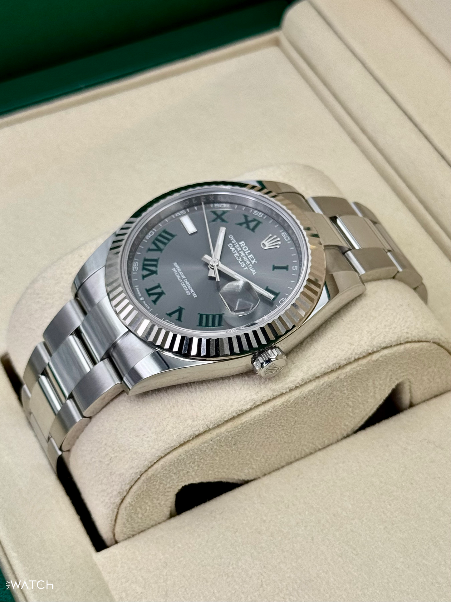 NEW 2025 Rolex Datejust 41mm 126334 Oyster Wimbledon Dial - MyWatchLLC
