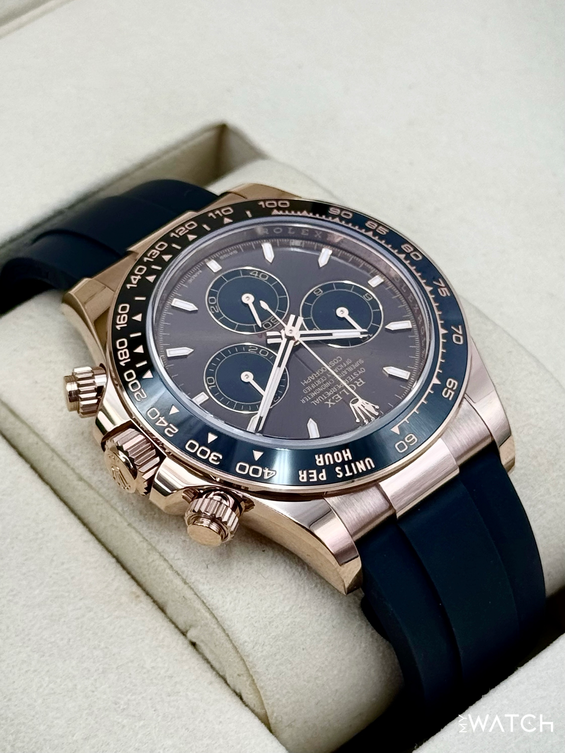 NEW 2025 Rolex Daytona 40mm 126515LN Rose Gold Oysterflex Chocolate Dial - MyWatchLLC