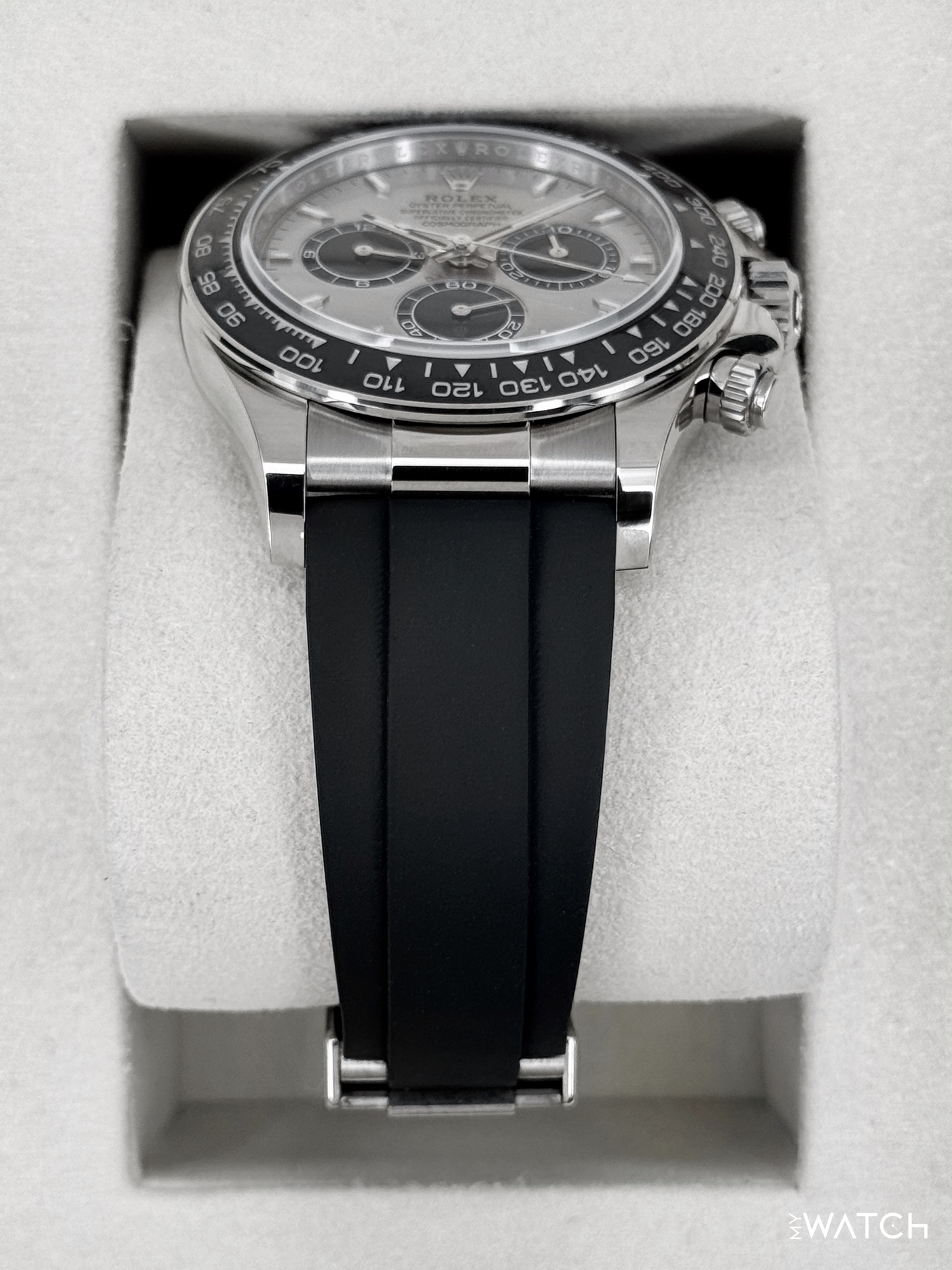 2025 Rolex Daytona 40mm 126519LN White Gold Oysterflex Silver Ghost Dial