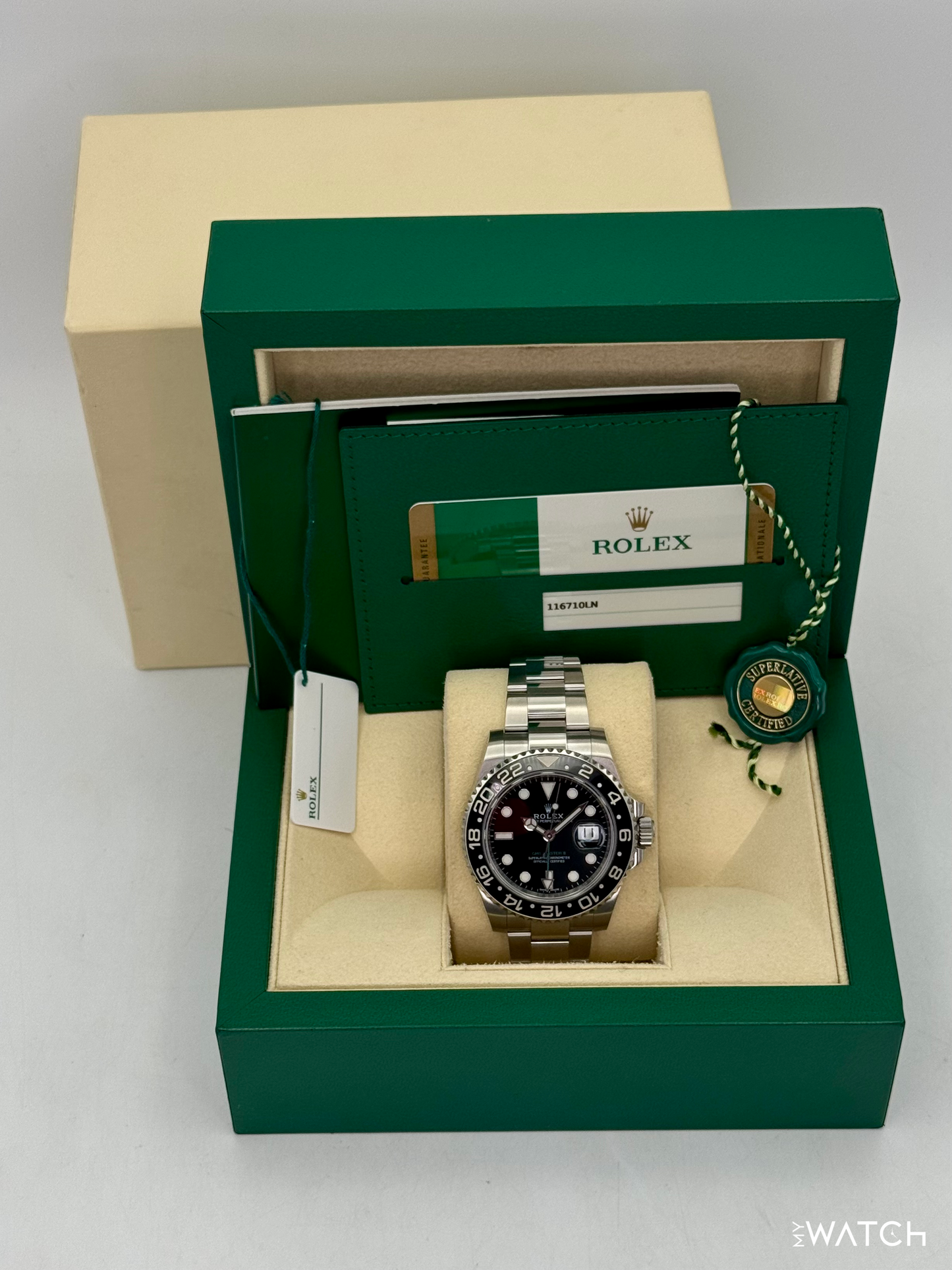 2018 Rolex GMT-Master II 40mm 116710LN Stainless Steel Black Dial - MyWatchLLC