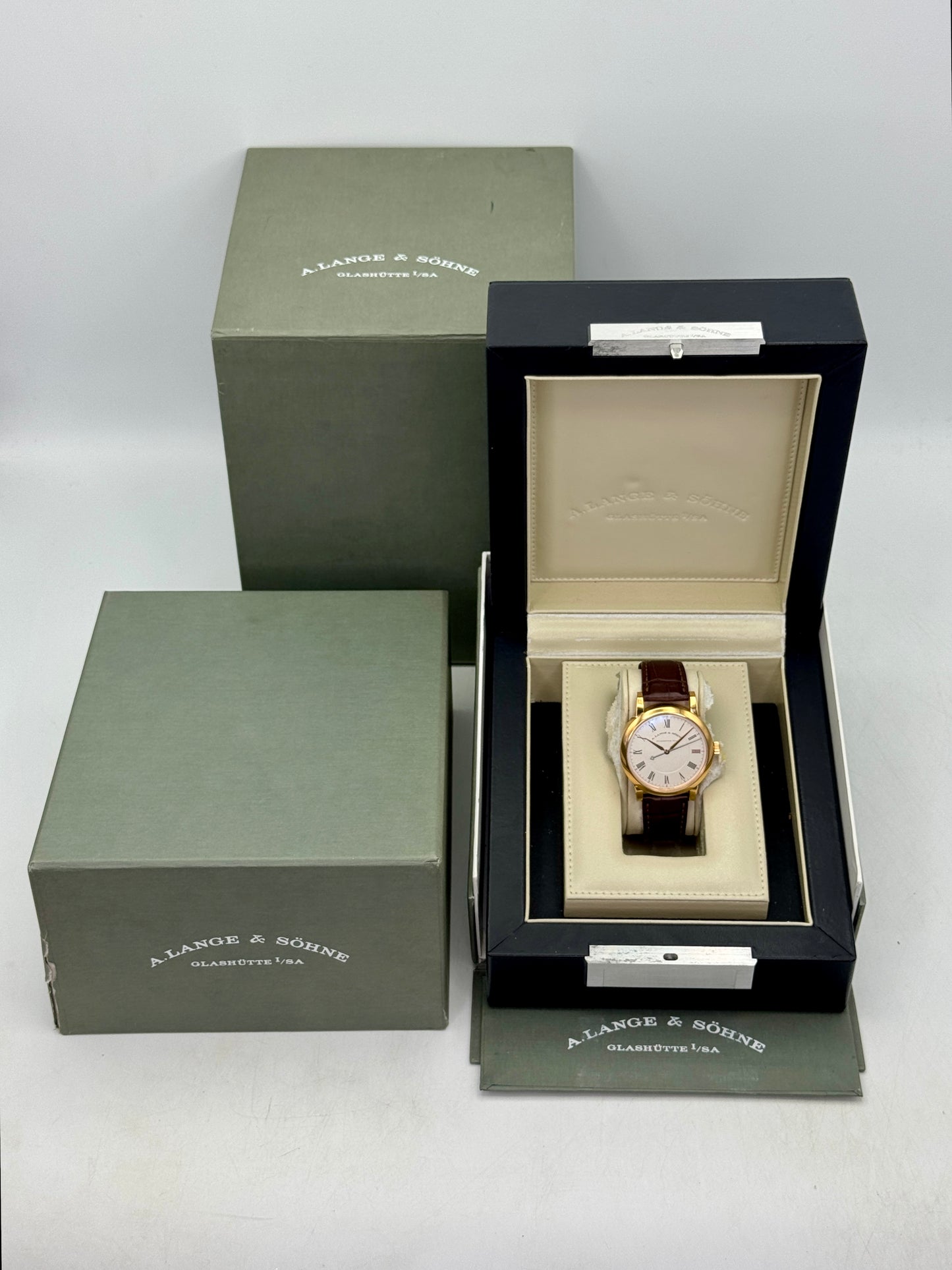 2007 A. Longe & Shone Richard Lange 40.5mm 232.032 Rose Gold Silver Dial