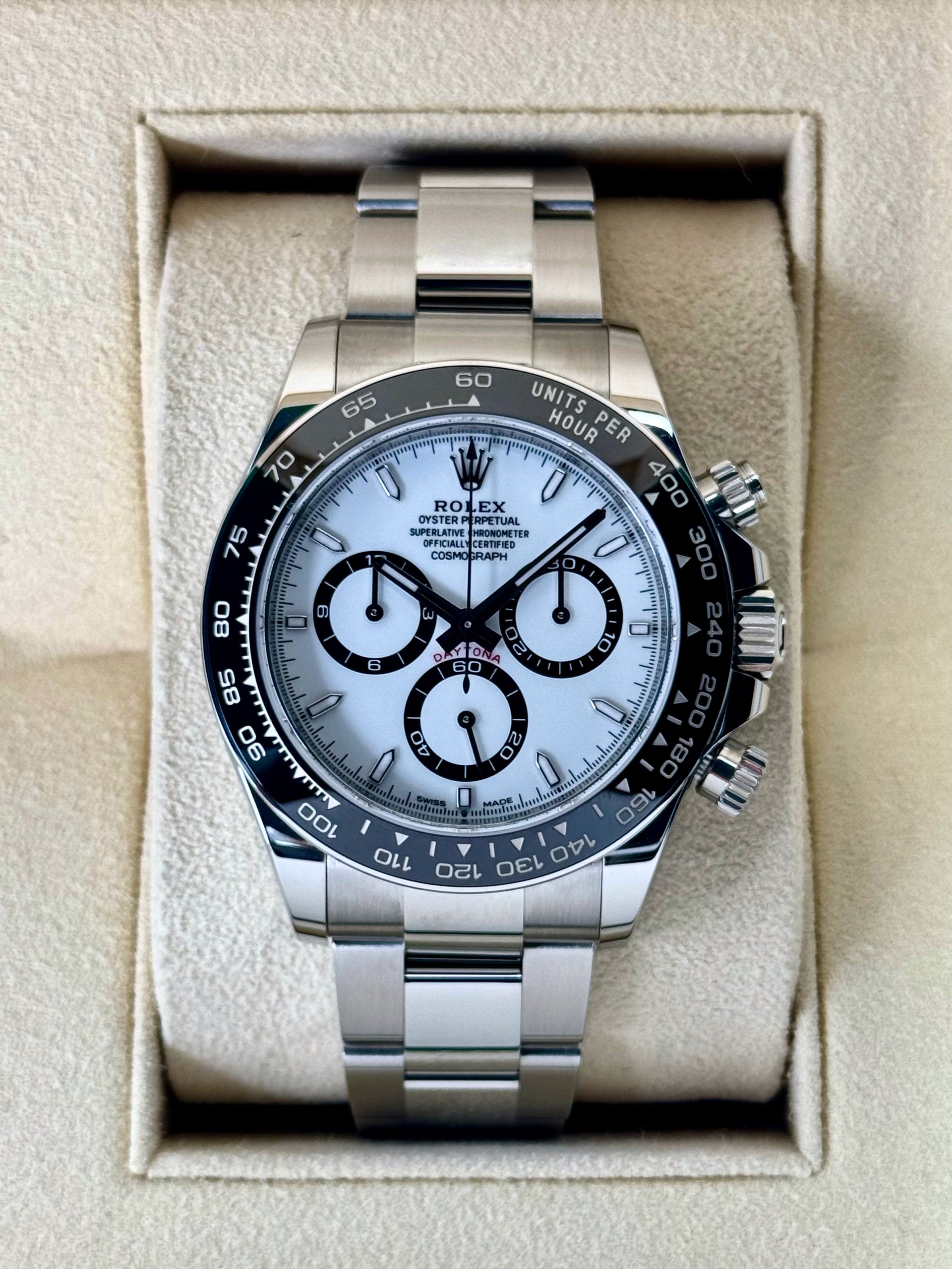 steel rolex panda watch