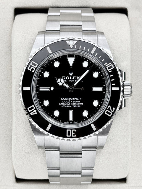 2025 Rolex Submariner 41mm 124060 Stainless Steel Black Dial