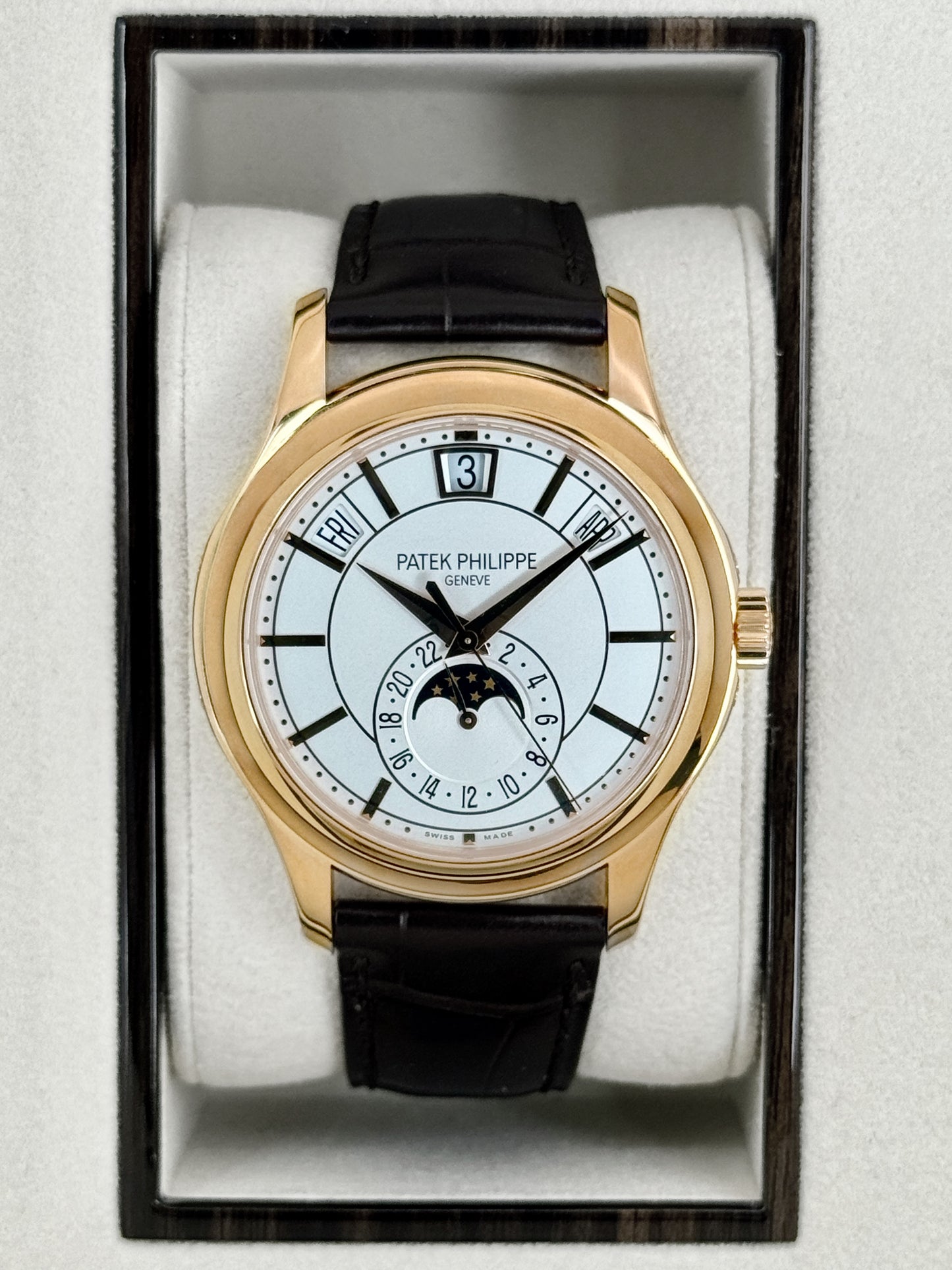 2019 Patek Philippe Annual Calendar 40mm 5205R Rose Gold White Dial