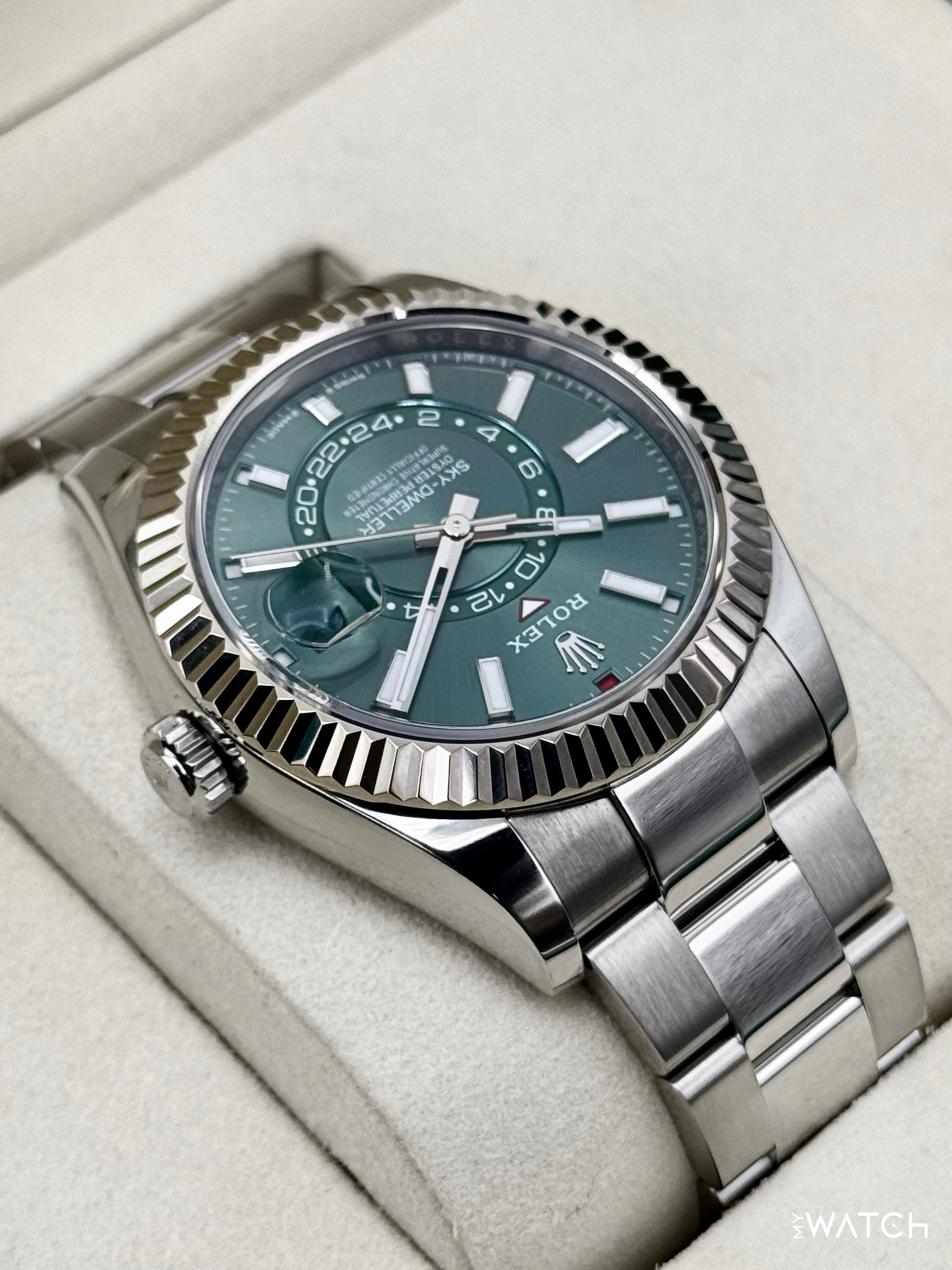 2025 Rolex Sky-Dweller 42mm 336934 Oyster Green Dial - MyWatchLLC