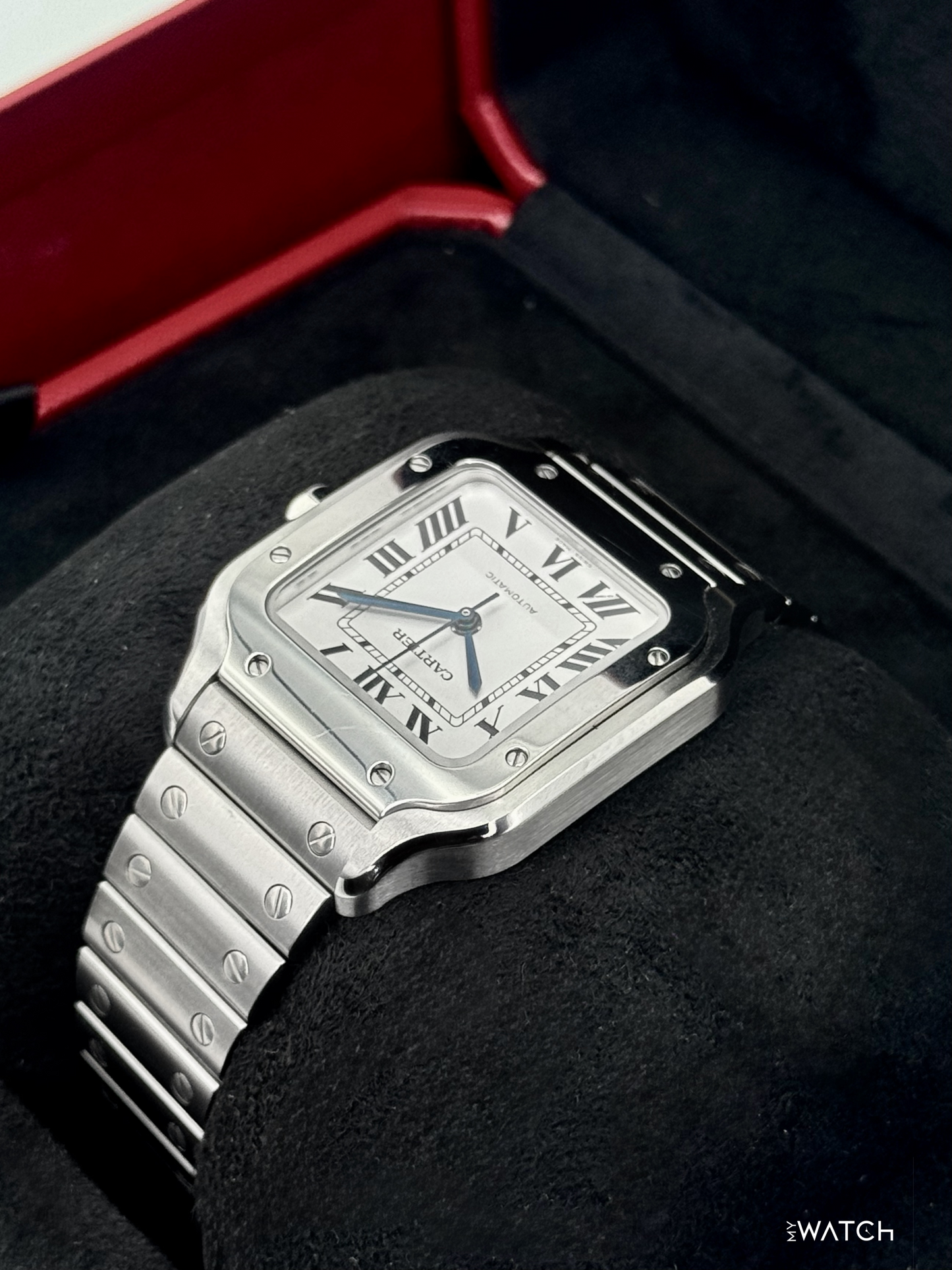 NEW 2026 Cartier Santos De Cartier 35.1mm WSSA0029 Stainless Steel White Dial - MyWatchLLC