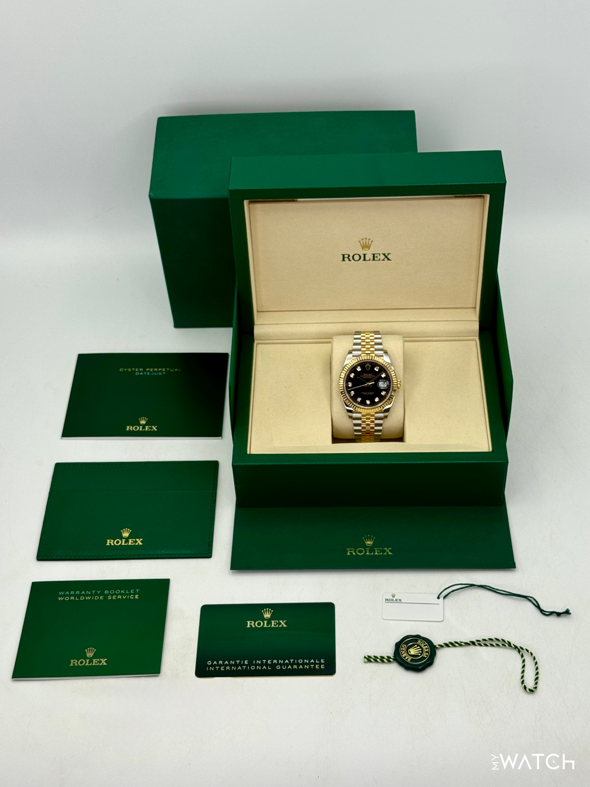 2025 Rolex Datejust 41mm 126333 Two-Tone Jubilee Black Dial - MyWatchLLC