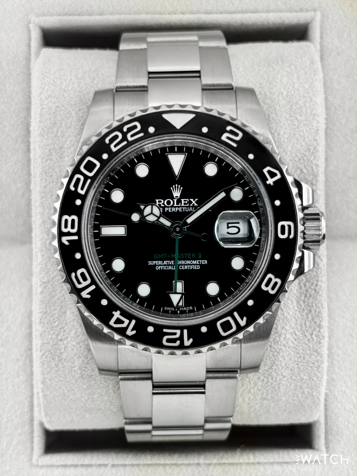 2014 Rolex GMT-Master II 40mm 116710LN Stainless Steel Black Dial - MyWatchLLC