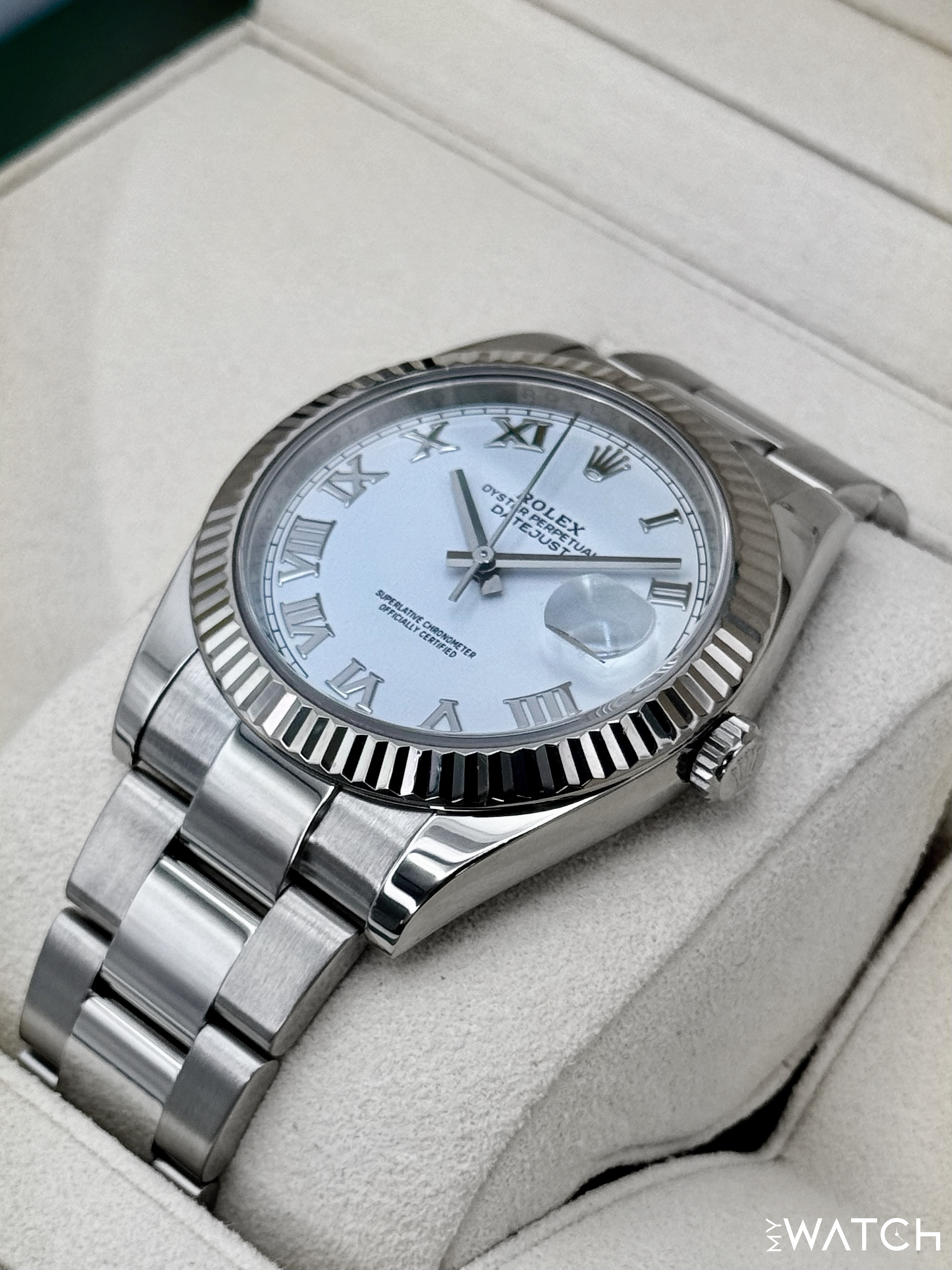 2019 Rolex Datejust 41mm 126334 Stainless Steel Oyster White Dial