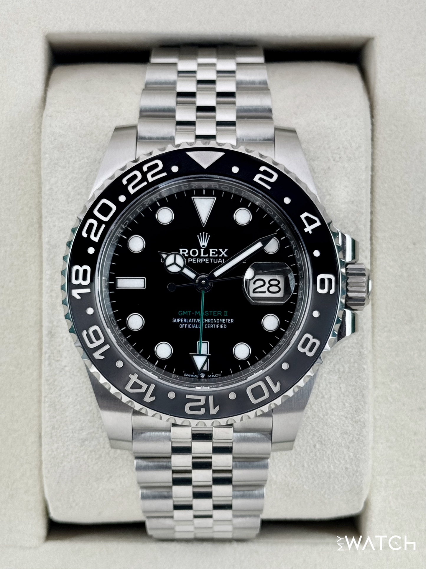 NEW 2025 Rolex GMT-Master II "Bruce Wayne" 40mm 126710GRNR Jubilee - MyWatchLLC