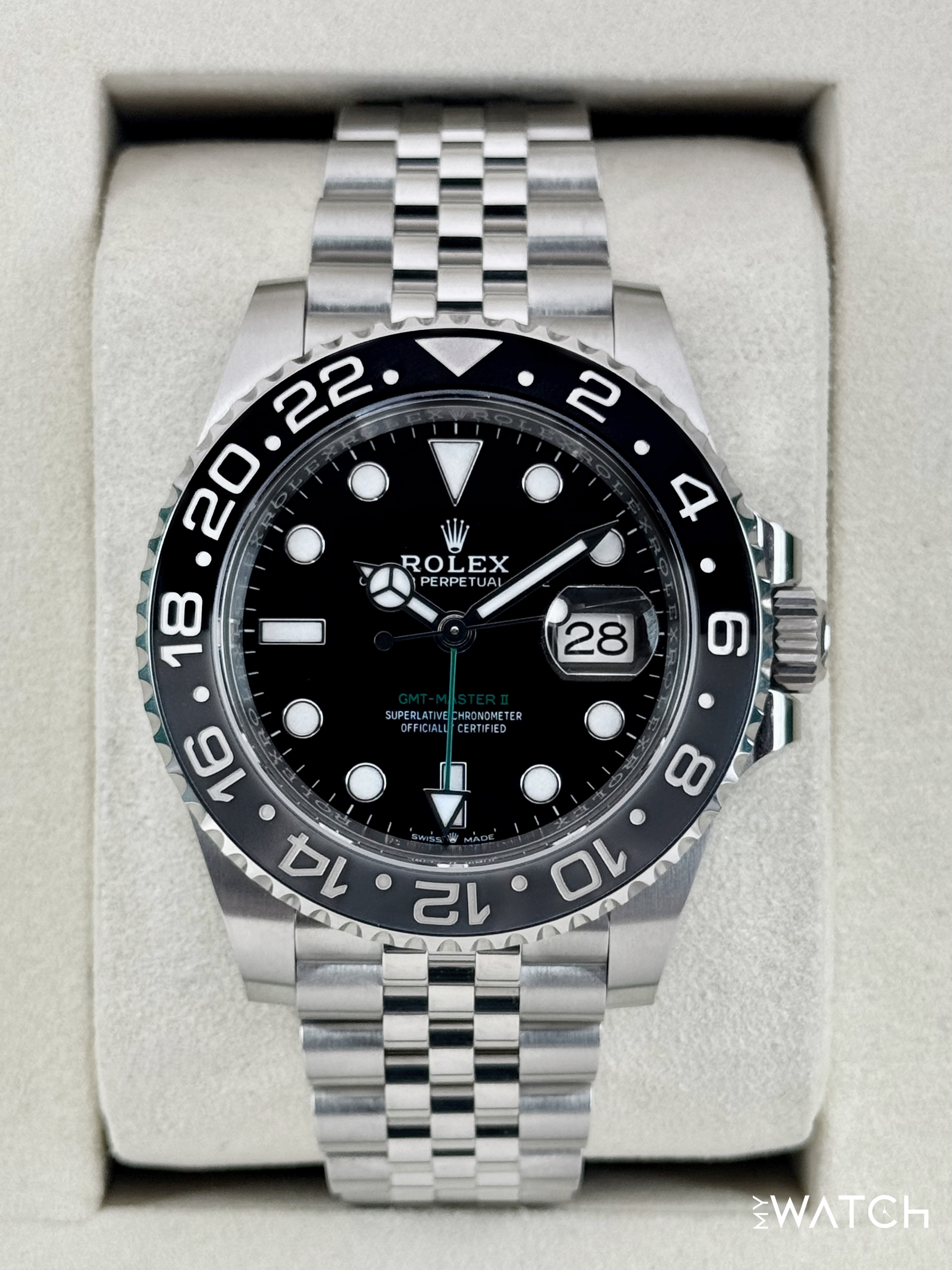 NEW 2025 Rolex GMT-Master II "Bruce Wayne" 40mm 126710GRNR Jubilee - MyWatchLLC