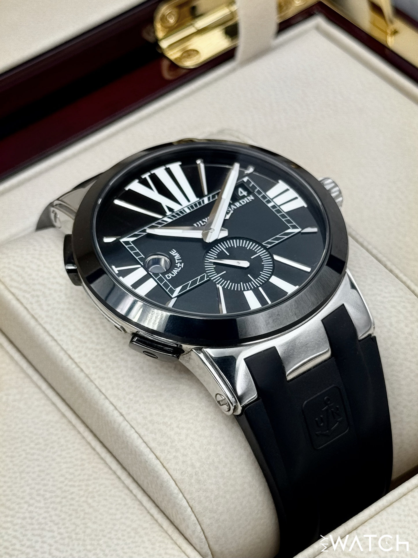 2012 Ulysse Nardin Executive Dual Time 43mm 243-00 Stainless Steel Black Dial
