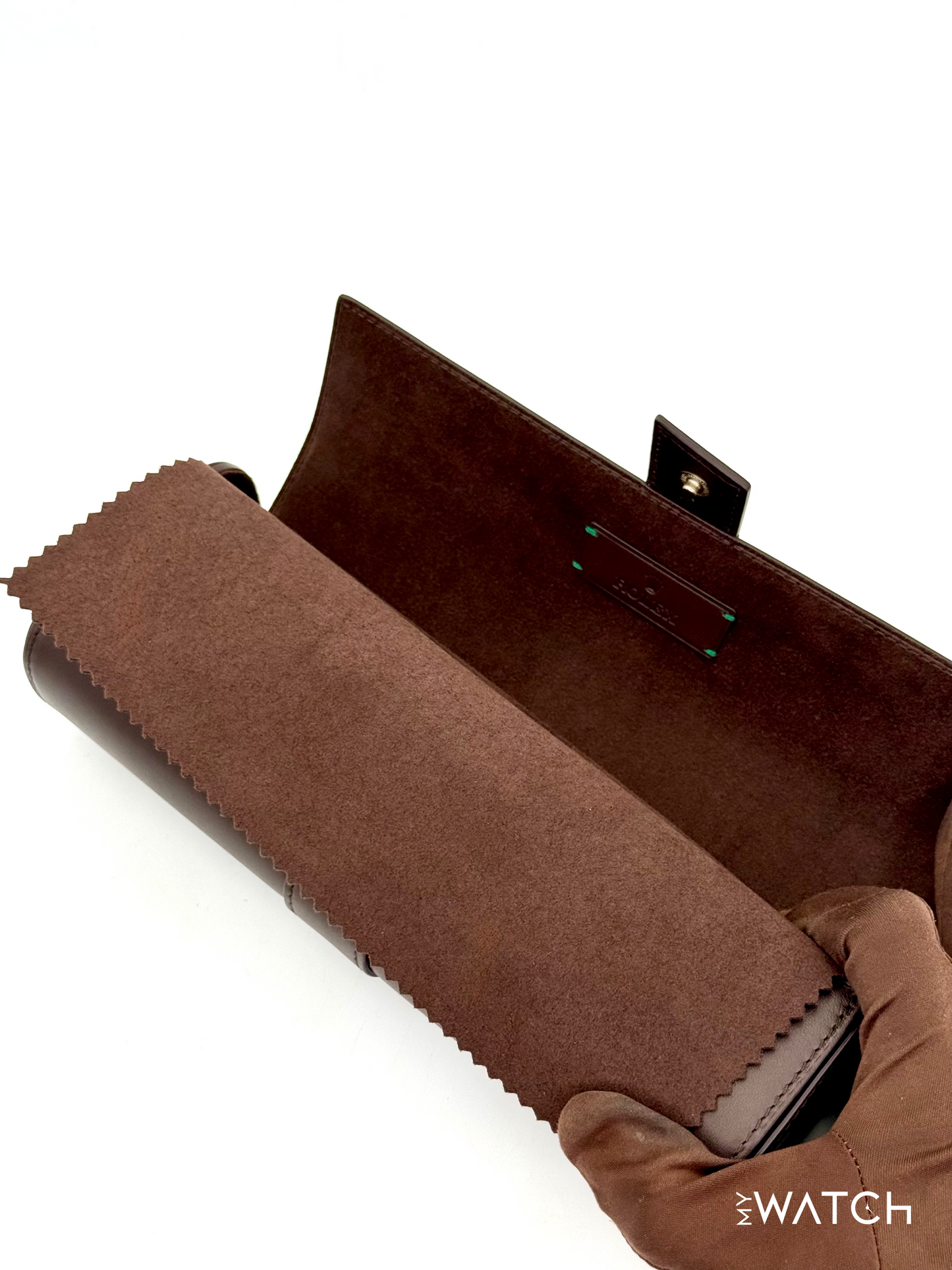 Rolex Leather Three Watch Roll Travel Case