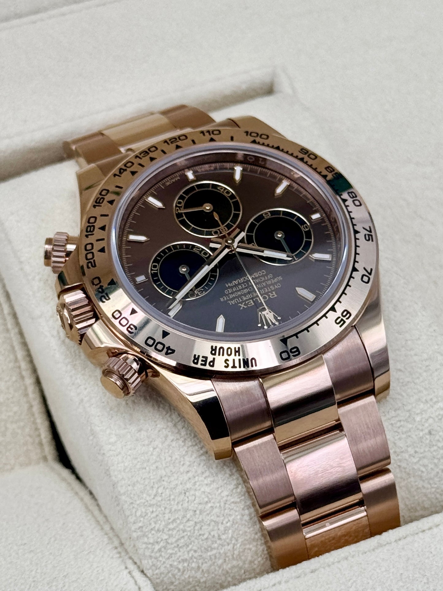 2025 Rolex Daytona 40mm 126505 Rose Gold Chocolate Dial