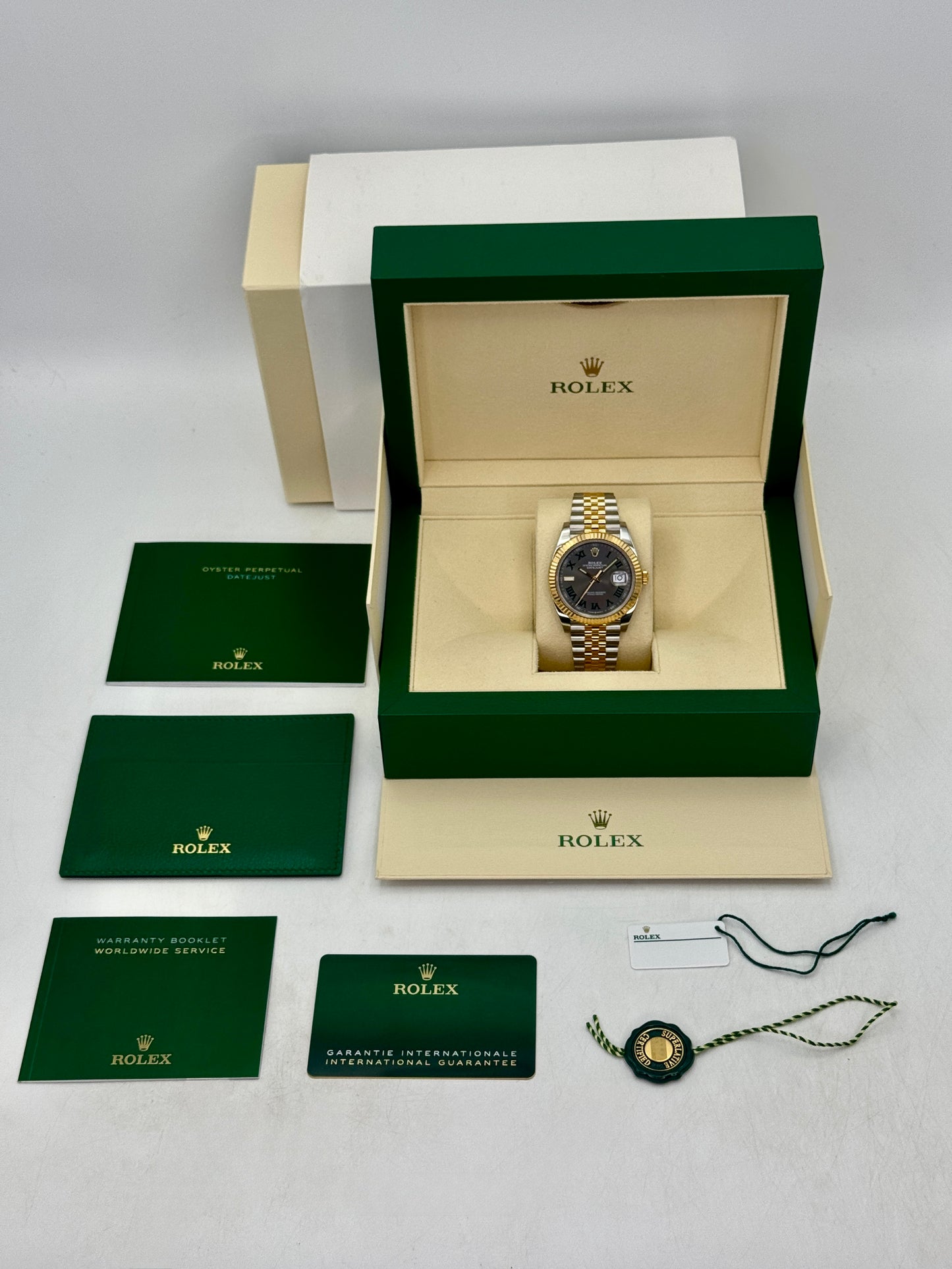 2021 Rolex Datejust 41mm 126333 Two-Tone Jubilee Wimbledon Dial