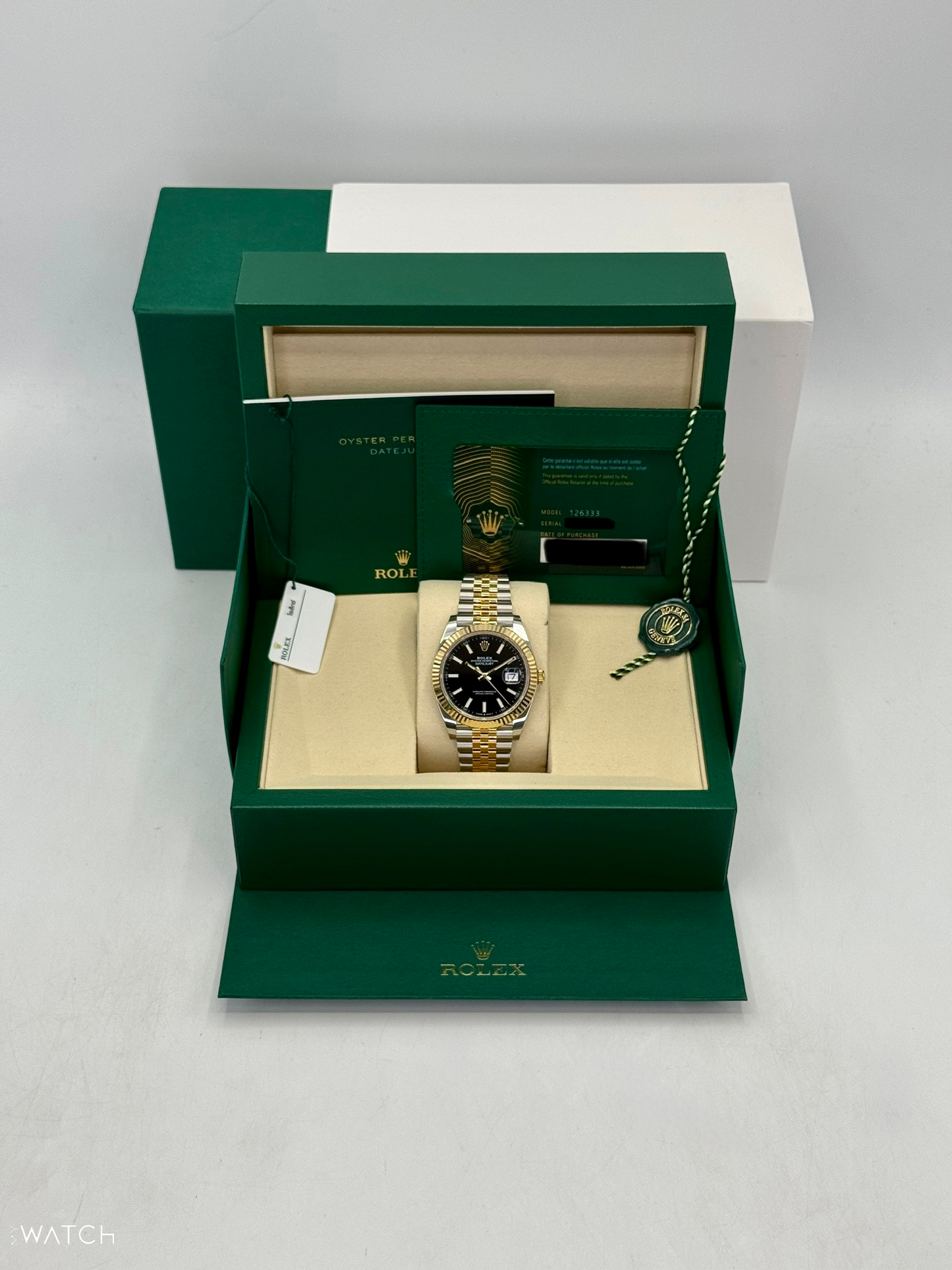 NEW 2025 Rolex Datejust 41mm 126333 Two-Tone Jubilee Black Dial