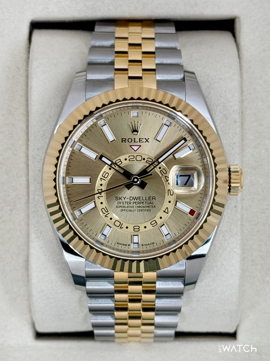 NEW 2025 Rolex Sky-Dweller 42mm 336933 Jubilee Champagne Dial - MyWatchLLC