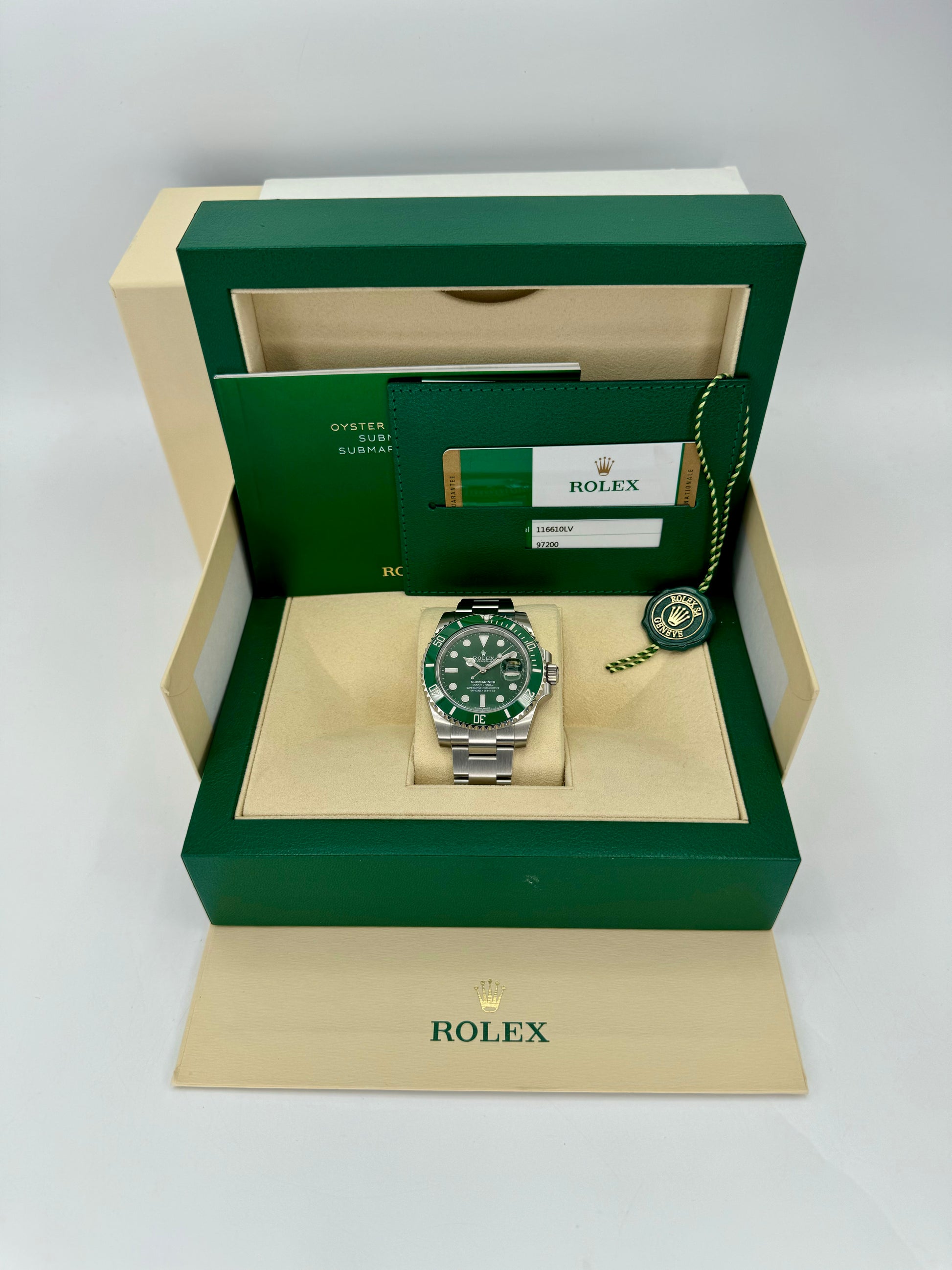 NEW 2019 Submariner Date "Hulk" 40mm 116610LV Stainless Steel Green Dial - MyWatchLLC