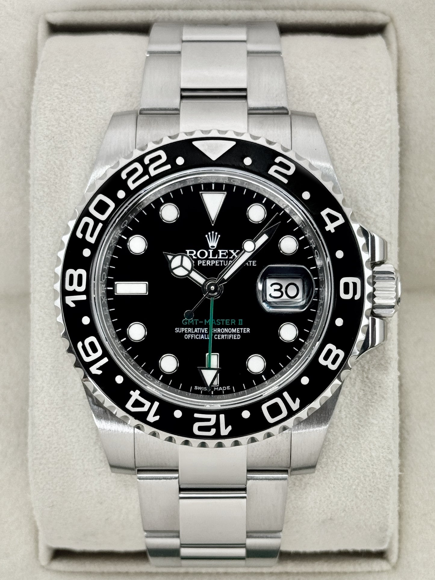 2016 Rolex GMT-Master II 40mm 116710LN Stainless Steel Black Dial