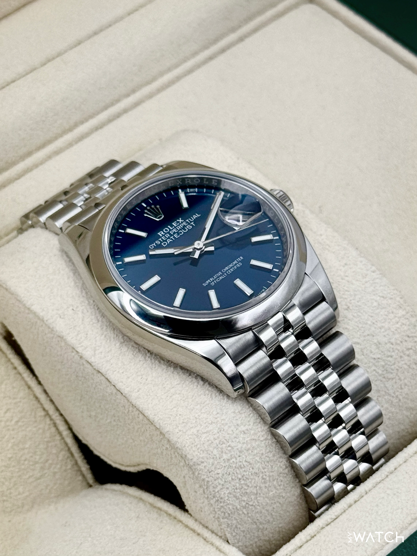 2024 Rolex Datejust 36mm 126200 Stainless Steel Jubilee Blue Dial - MyWatchLLC