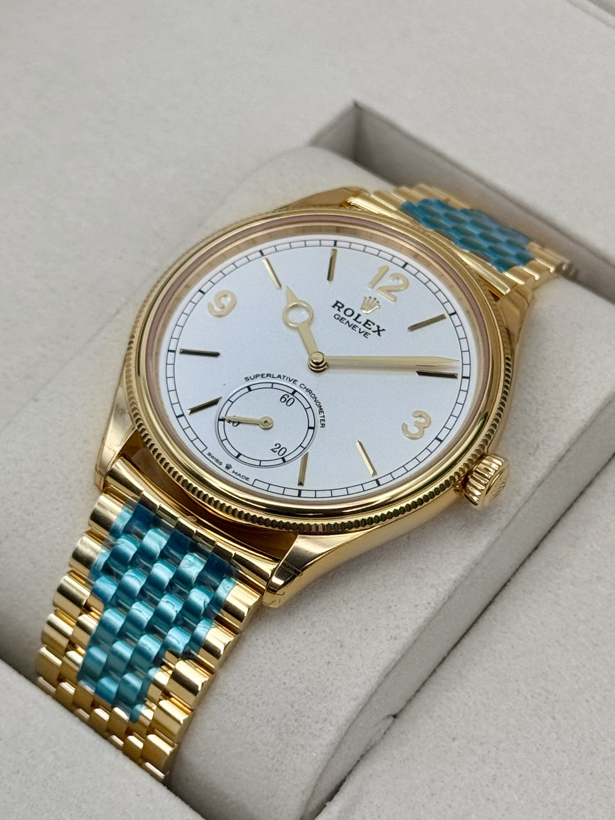 NEW 2026 Rolex 1908 39mm 52508 Yellow Gold Settimo Bracelet White Dial (STICKERED)