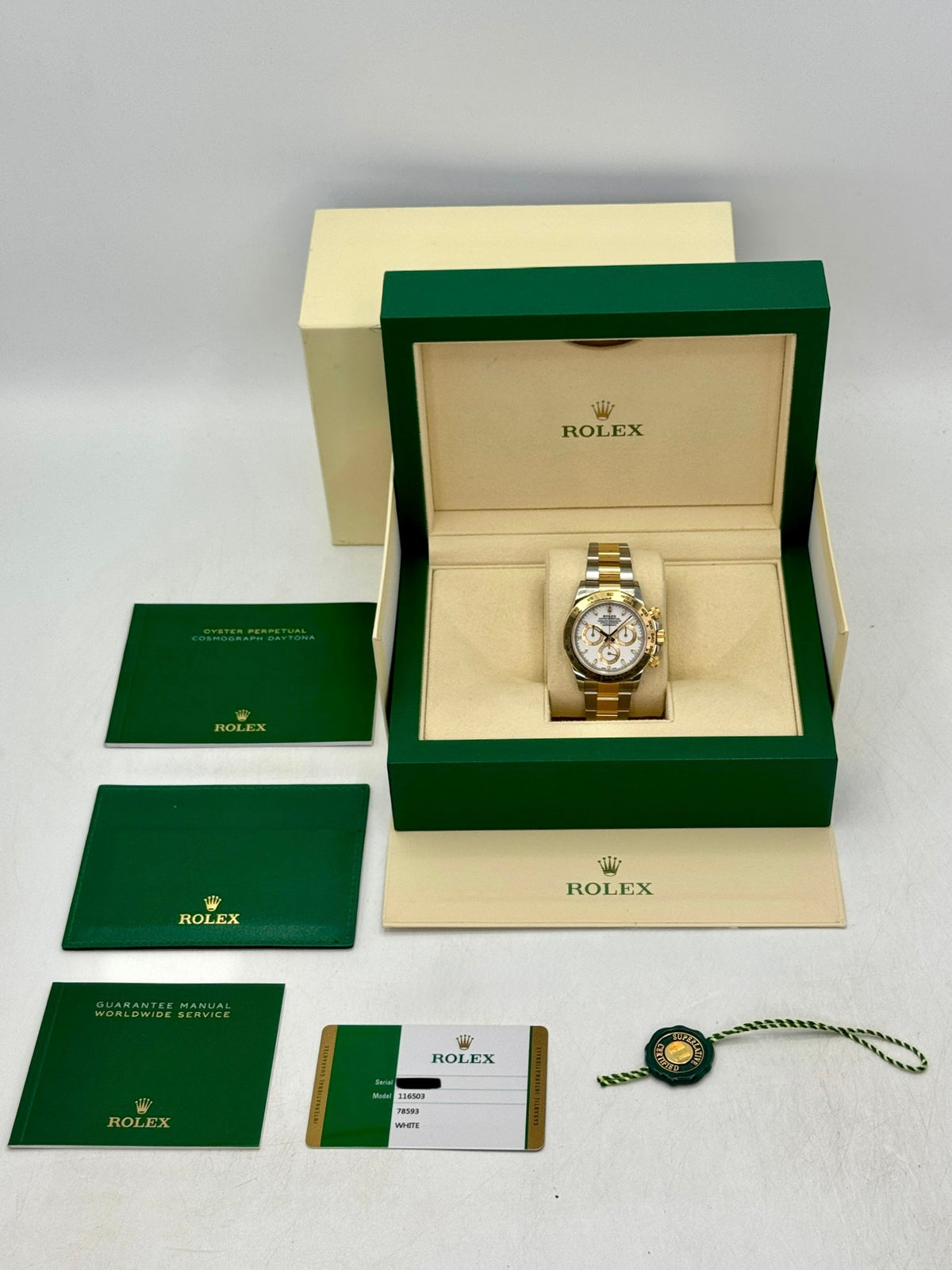 2020 Rolex Daytona 40mm 116503 Two-Tone White Dial
