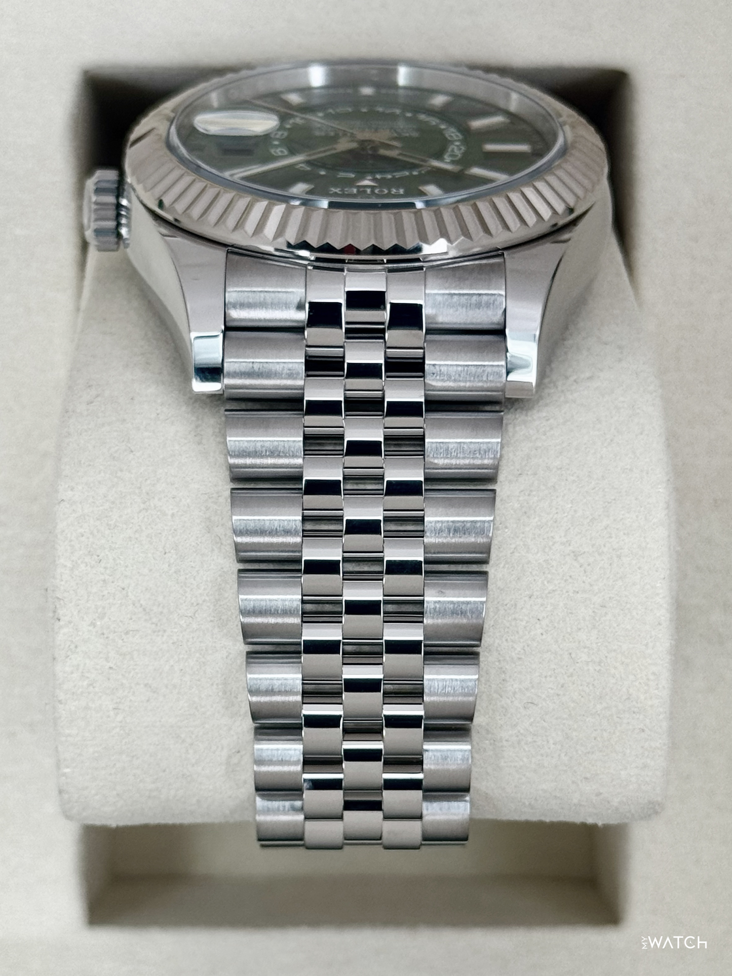 2026 Rolex Sky-Dweller 42mm 336934 Stainless Steel Jubilee Green Dial - MyWatchLLC