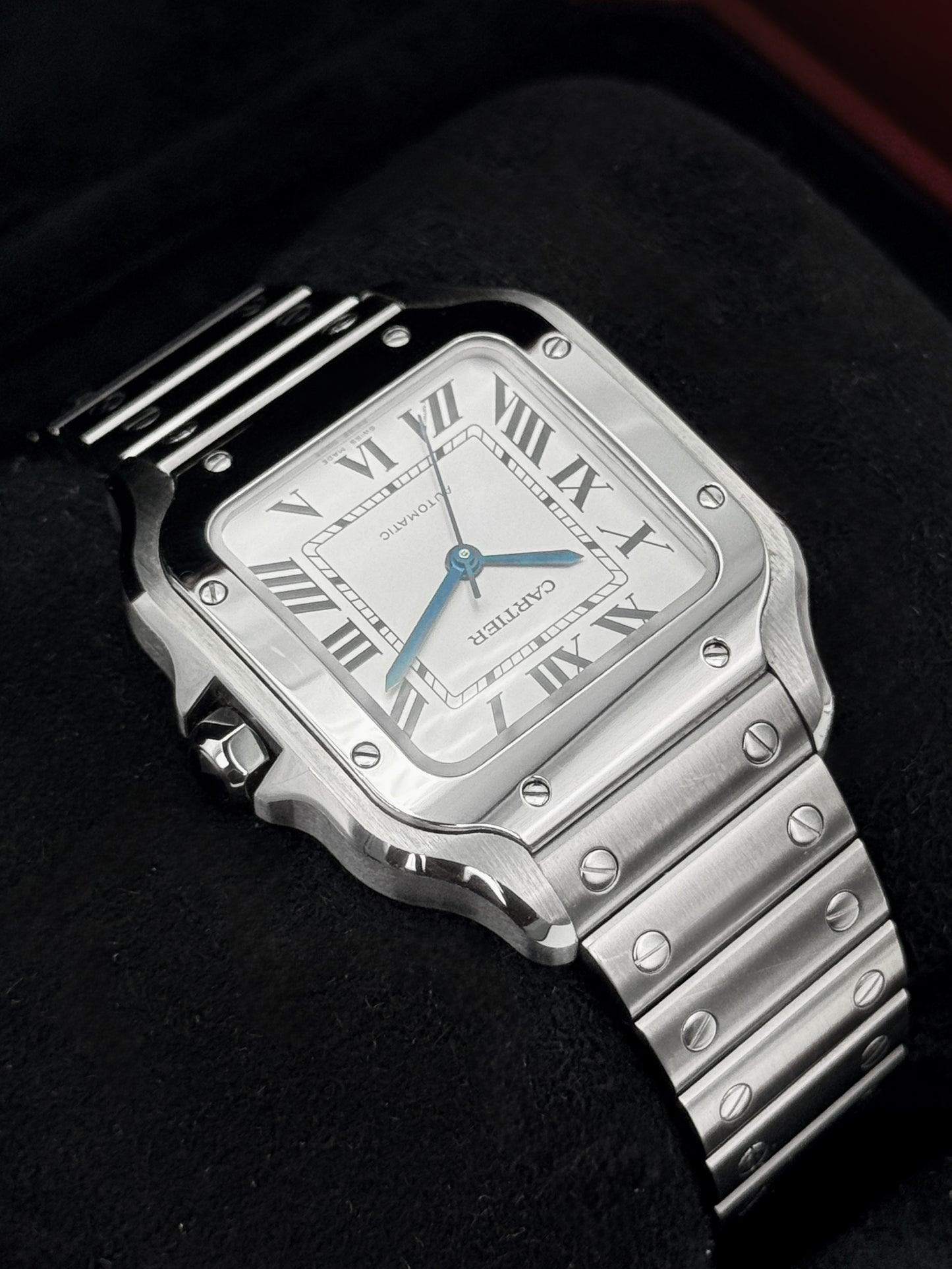 2023 Cartier Santos De Cartier 35.1mm WSSA0029 Stainless Steel White Dial