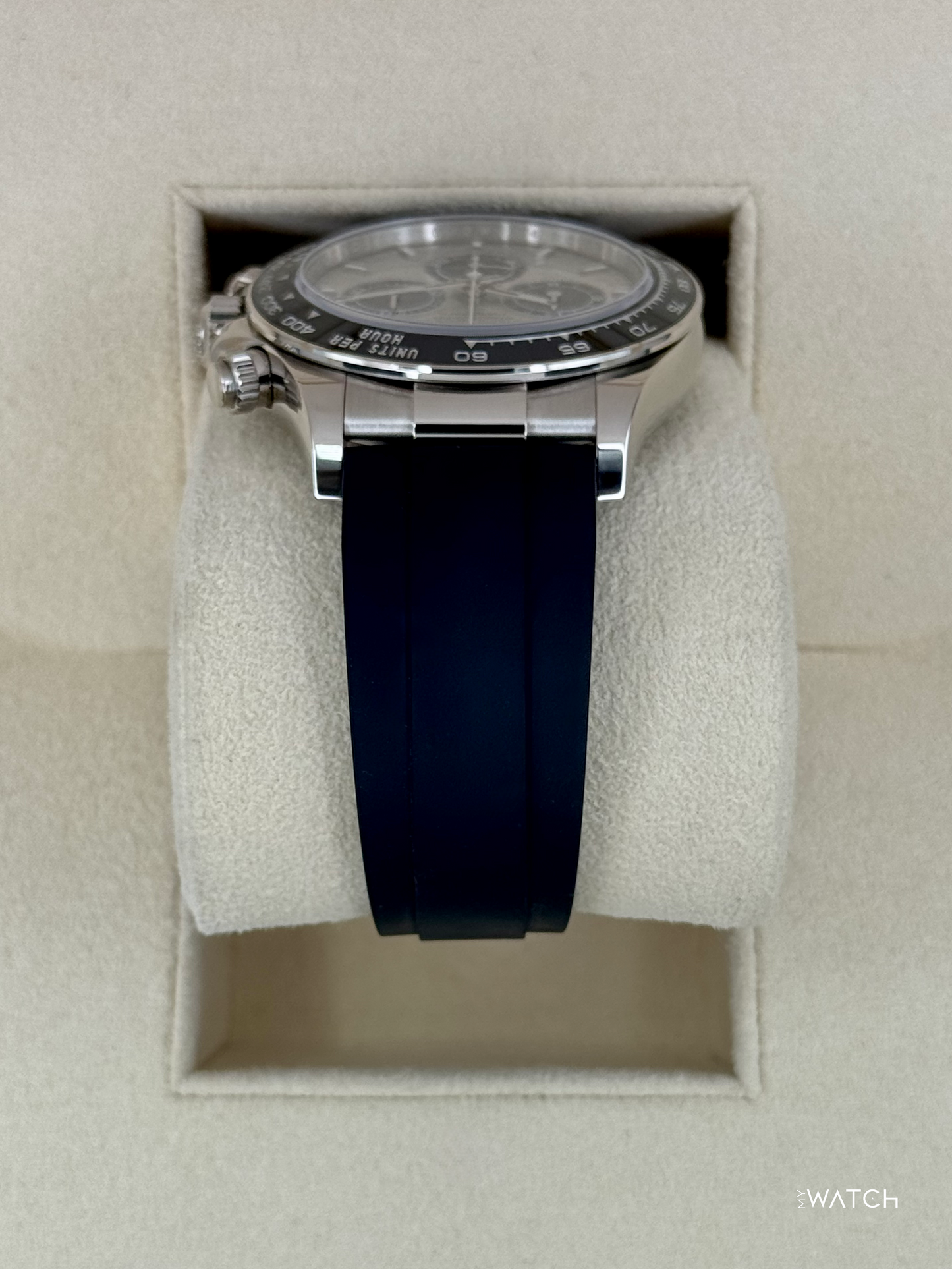 2025 Rolex Daytona 40mm 126519LN White Gold Oysterflex Silver Ghost Dial - MyWatchLLC