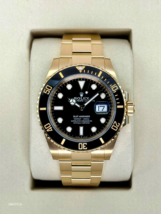 NEW 2025 Rolex Submariner 41mm 126618LN Yellow Gold Black Dial