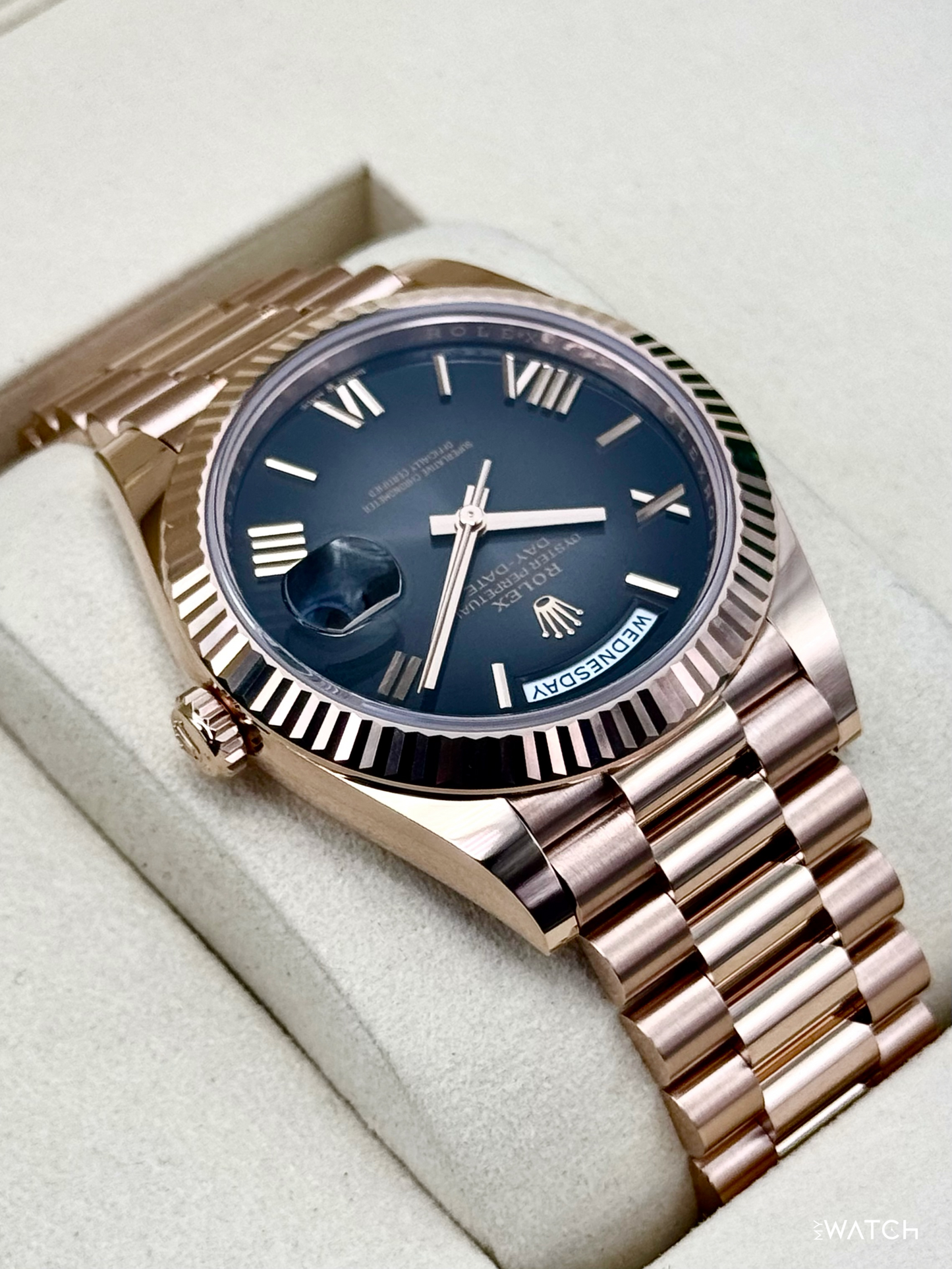 NEW 2026 Rolex Day-Date 40mm 228235 Presidential Slate Ombre Dial - MyWatchLLC