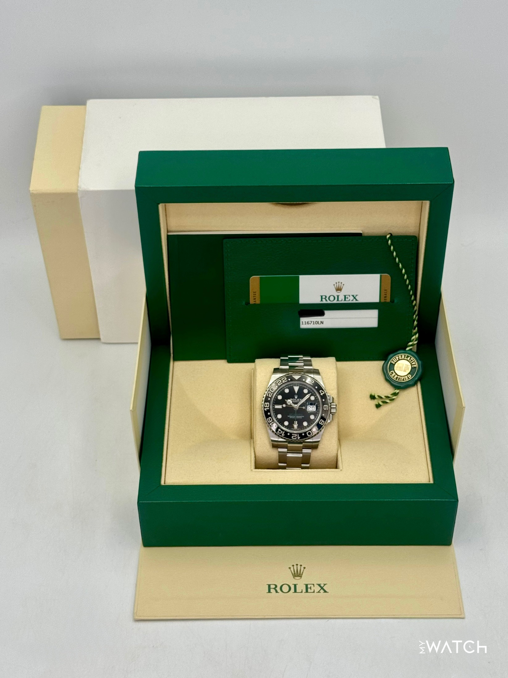 2019 Rolex GMT-Master II 40mm 116710LN Stainless Steel Black Dial - MyWatchLLC