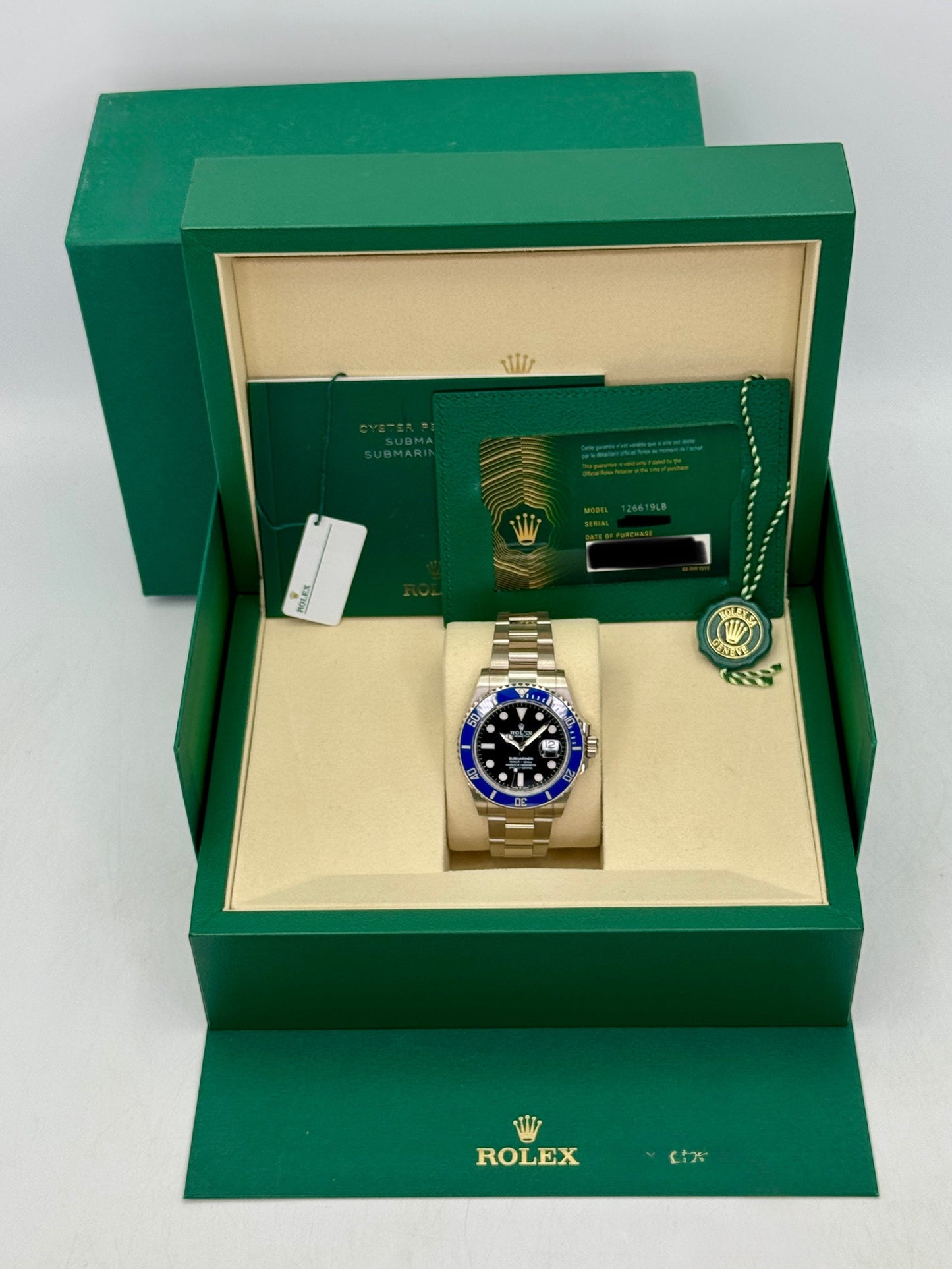 2025 Rolex Submariner Cookie Monster 41mm 126619LB White Gold Black Dial