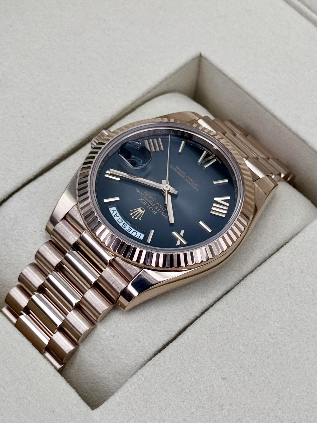 2026 Rolex Day-Date 40mm 228235 Presidential Slate Ombre Dial