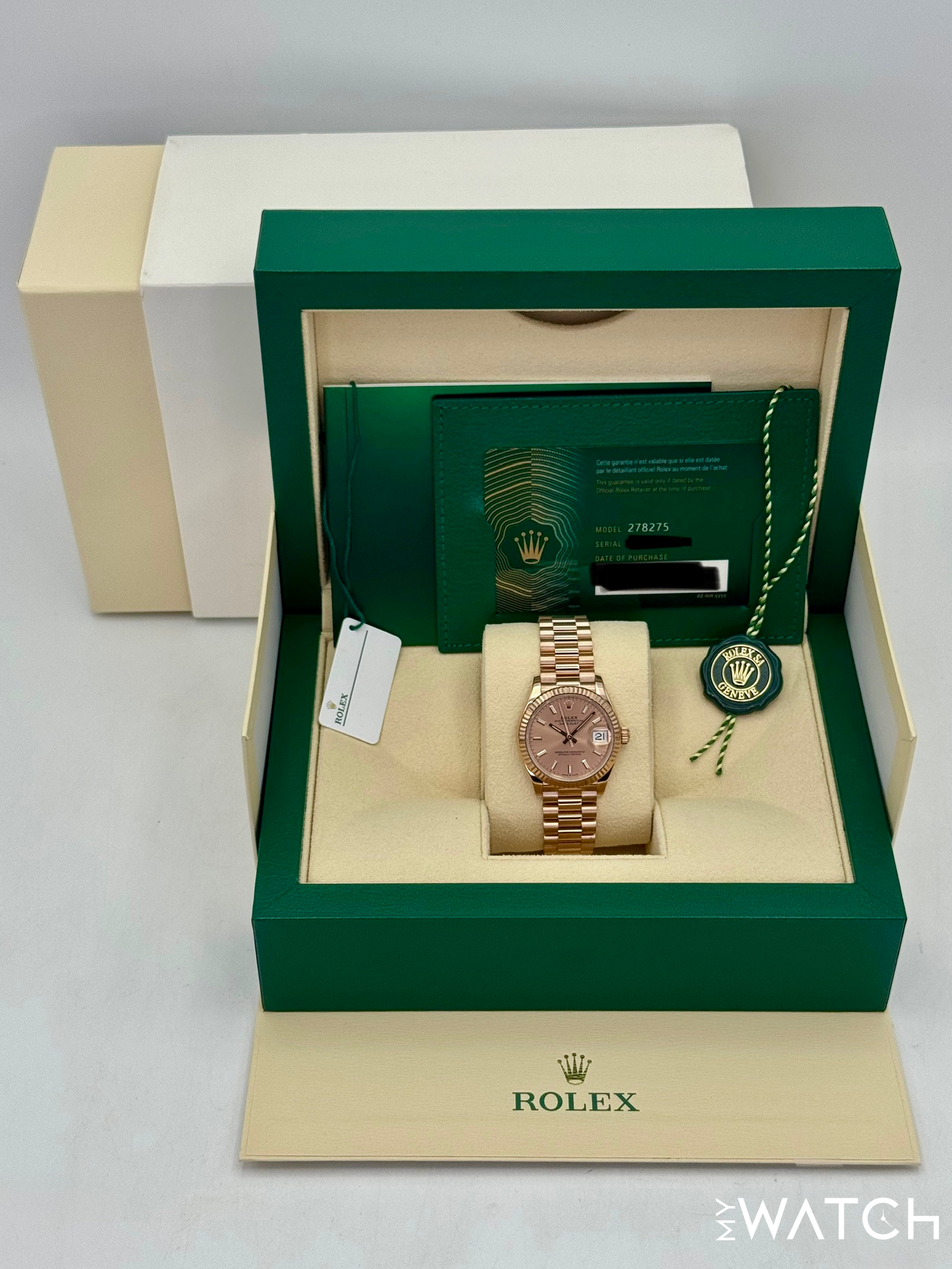 2023 Rolex Datejust 31mm 278275 Rose Gold Rose Dial