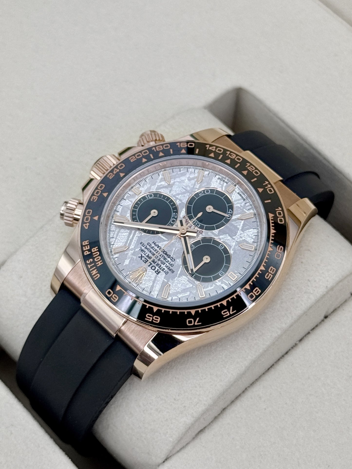 NEW 2026 Rolex Daytona 40mm 126515LN Rose Gold Oysterflex Meteorite Dial