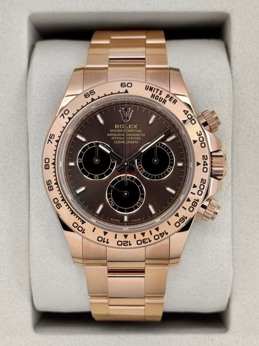 2025 Rolex Daytona 40mm 126505 Rose Gold Chocolate Dial