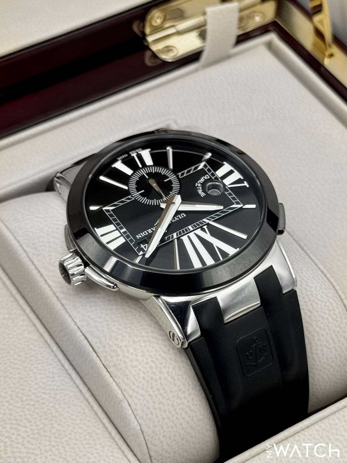 2012 Ulysse Nardin Executive Dual Time 43mm 243-00 Stainless Steel Black Dial