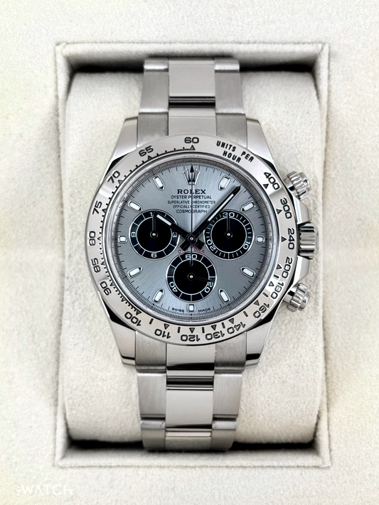 2019 Rolex Daytona 40mm 116509 White Gold Silver Ghost Dial