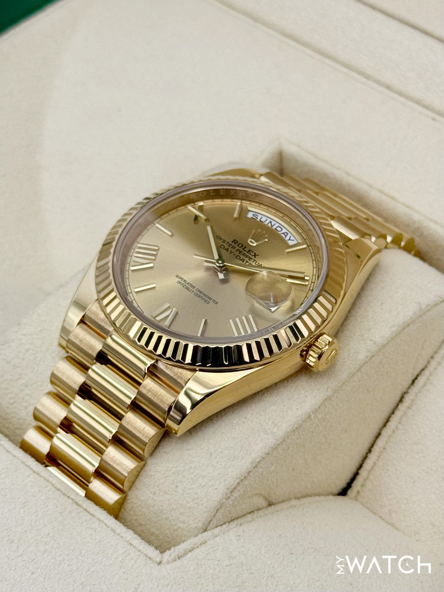 2021 Rolex Day-Date 40mm 228238 Presidential Champagne Dial
